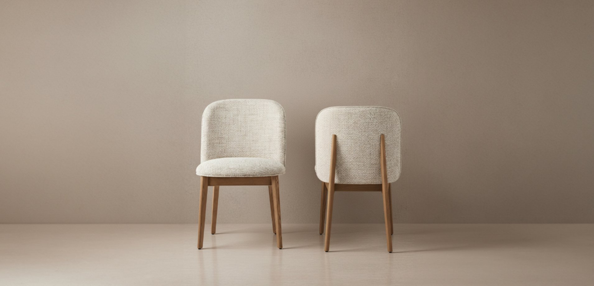 ABREY upholstered chair with black wooden base