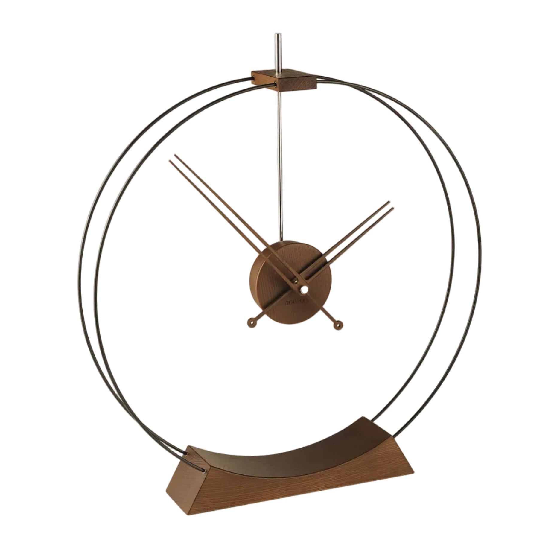AIRE table clock made of ash wood with black