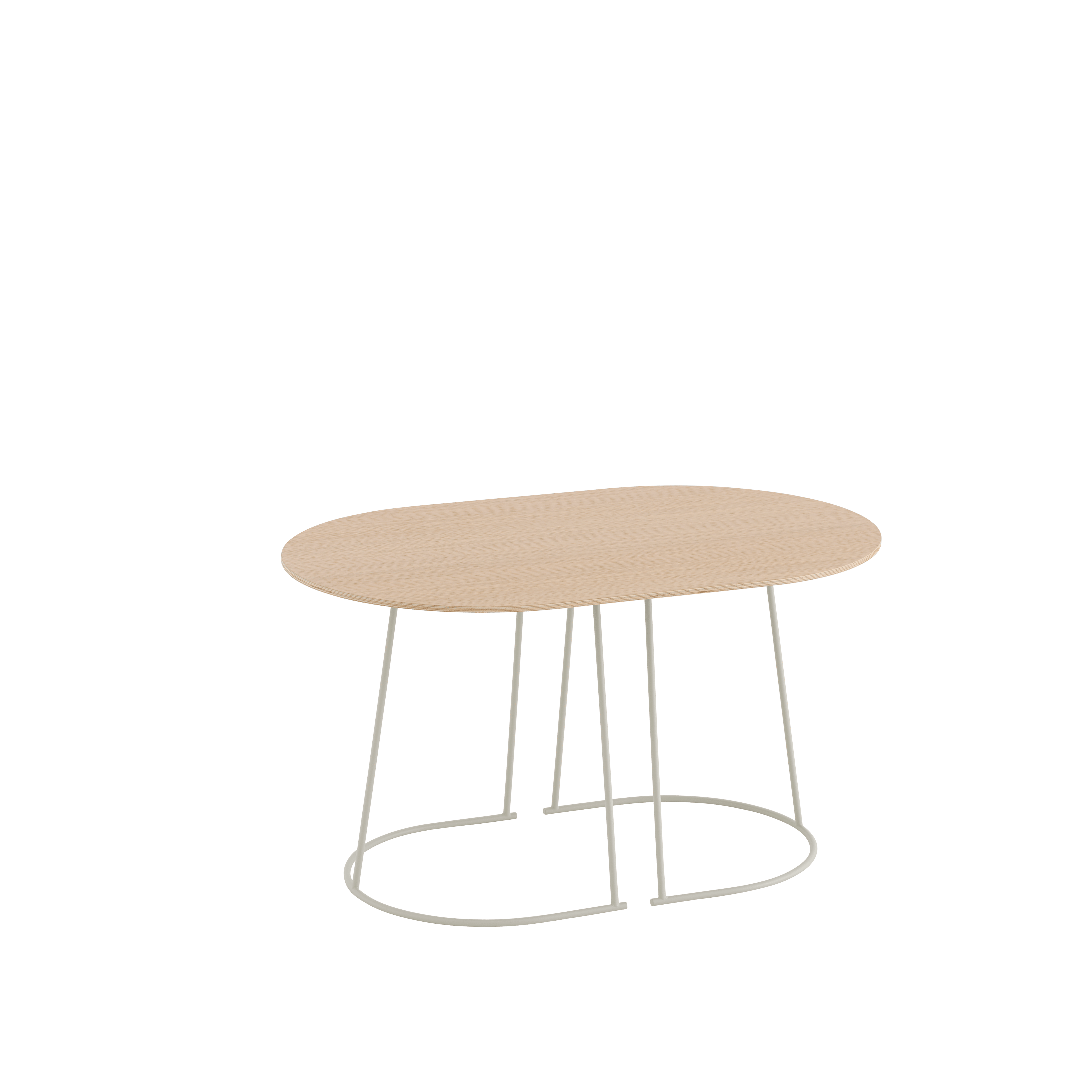 Couchtisch AIRY Eichenfurnier mit gebrochener weißer Basis