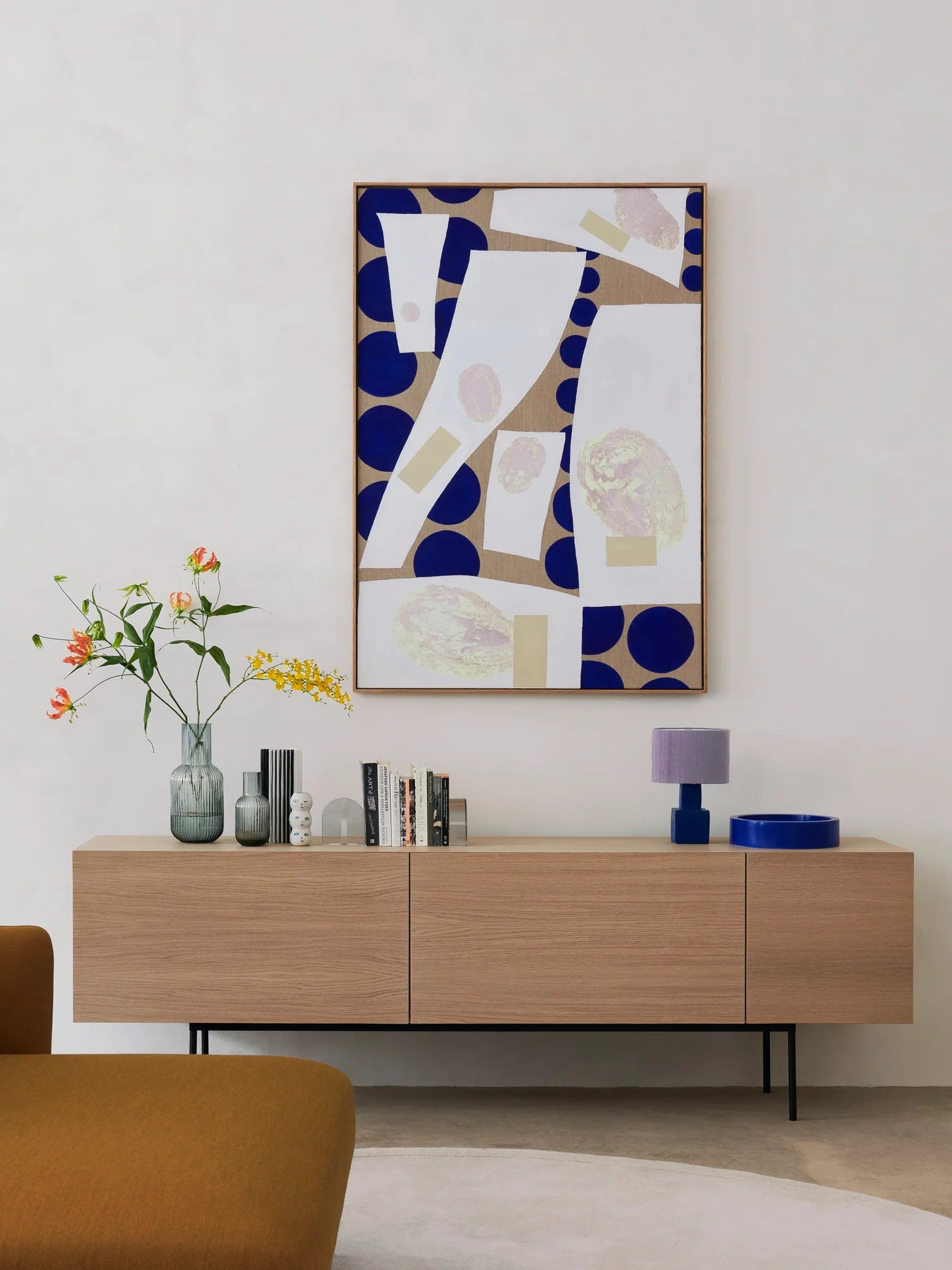 Vase OTIS aus strukturiertem Glas