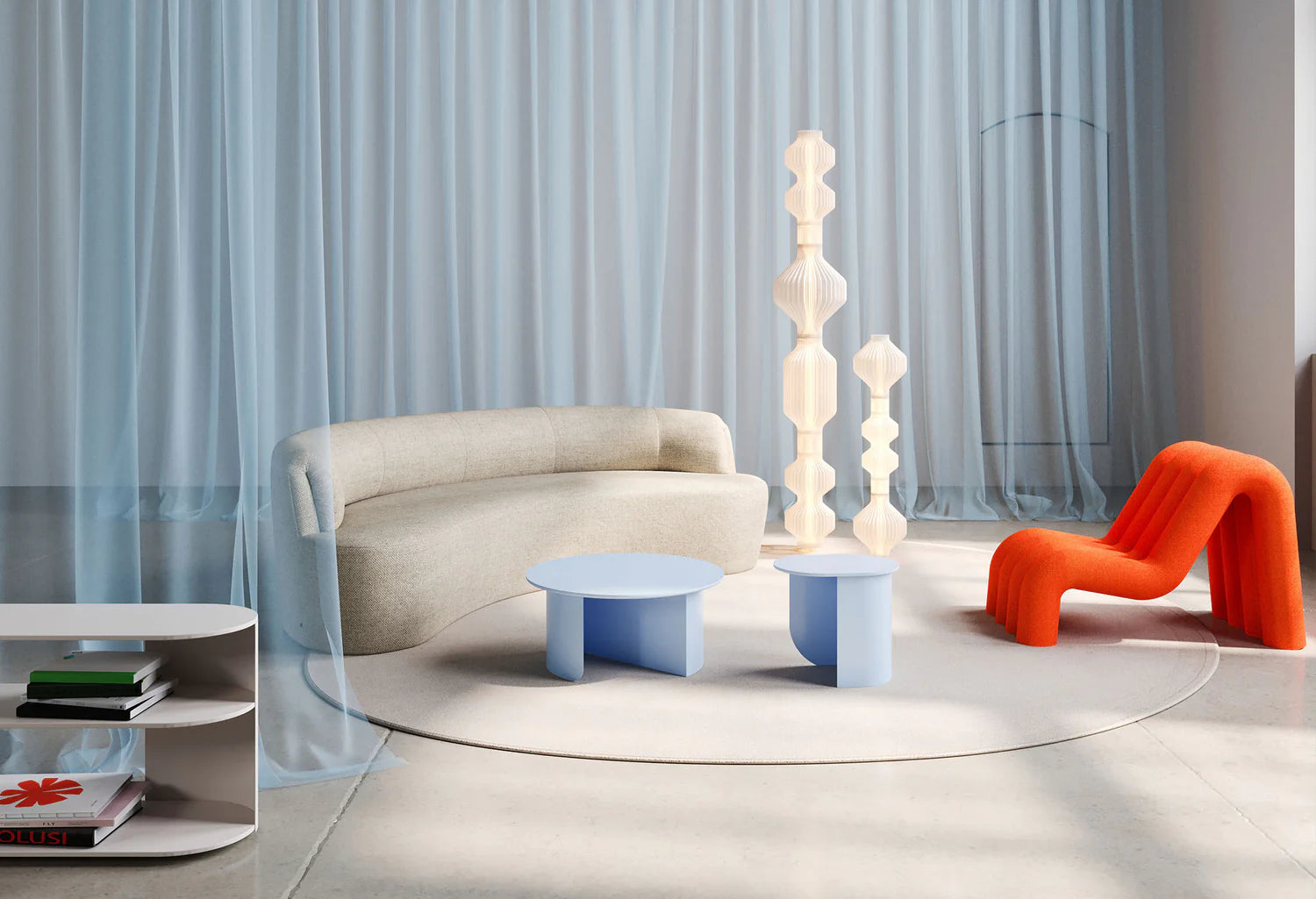 Kaffeetisch PLATEAU lachsfarben