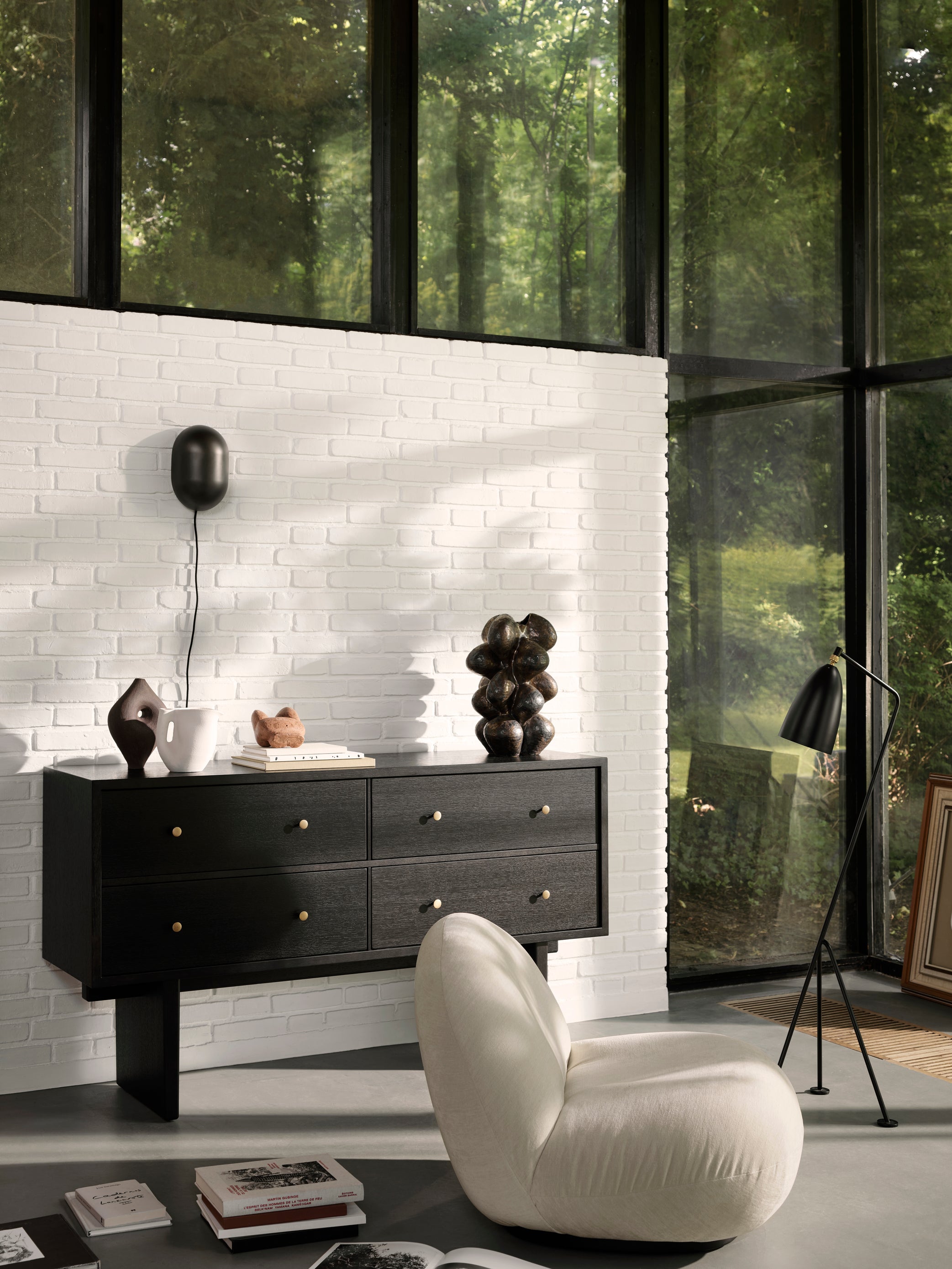 Kommode PRIVATE schwarz Eichenfurnier