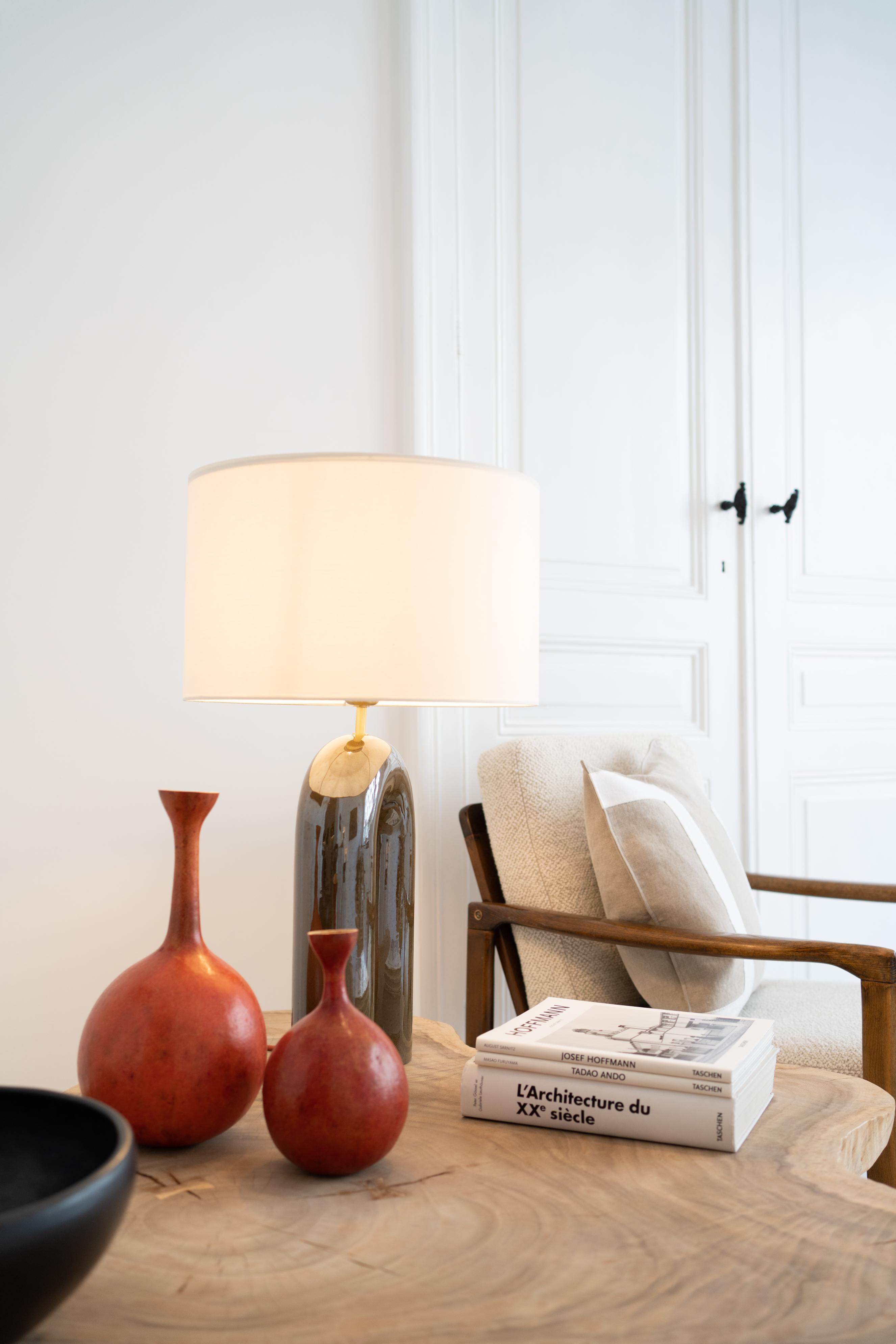 Tischlampe aus Keramik ARKO grün