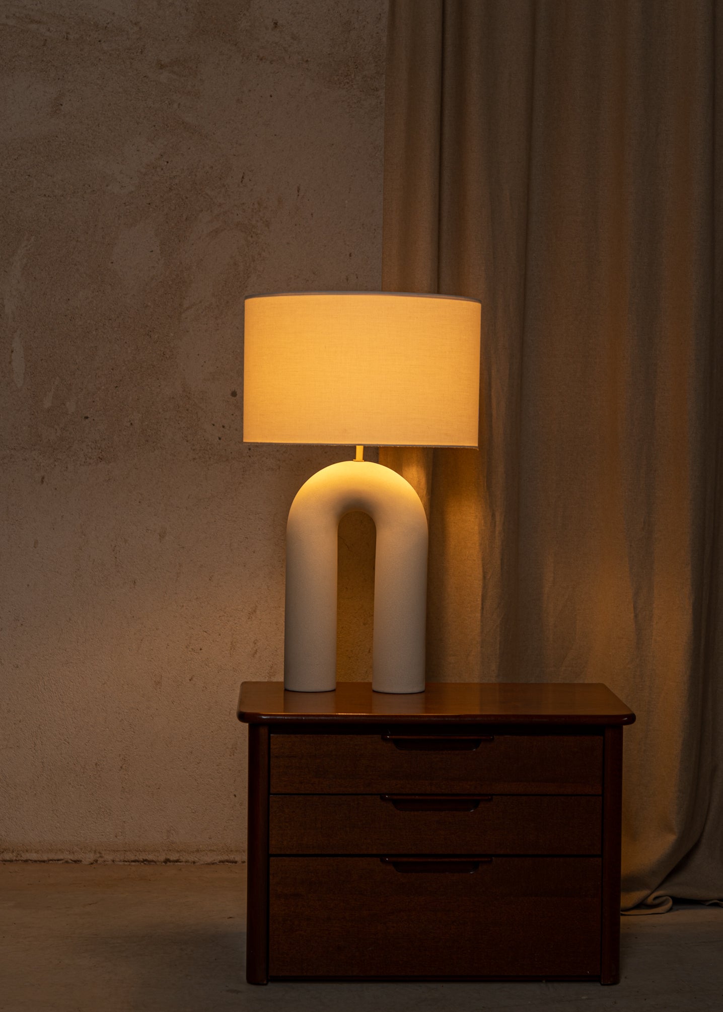 Ceramic Table Lamp ARKO Ecru