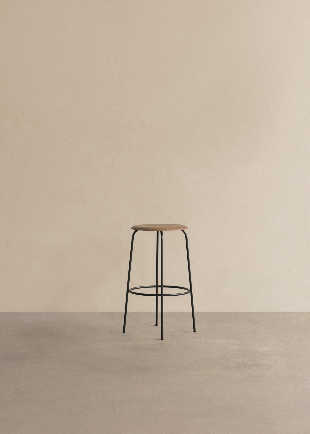 Barhocker AFTEROOM schwarz mit Stahlbasis