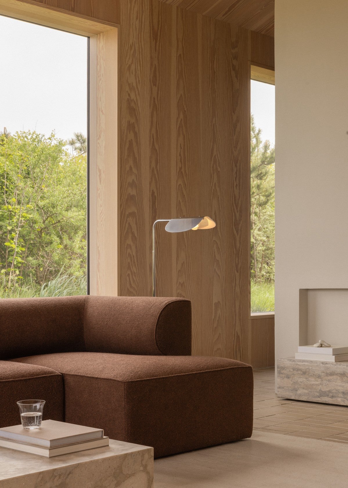 WING floor lamp polished aluminum