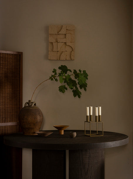 KUBUS Black Candle Holder