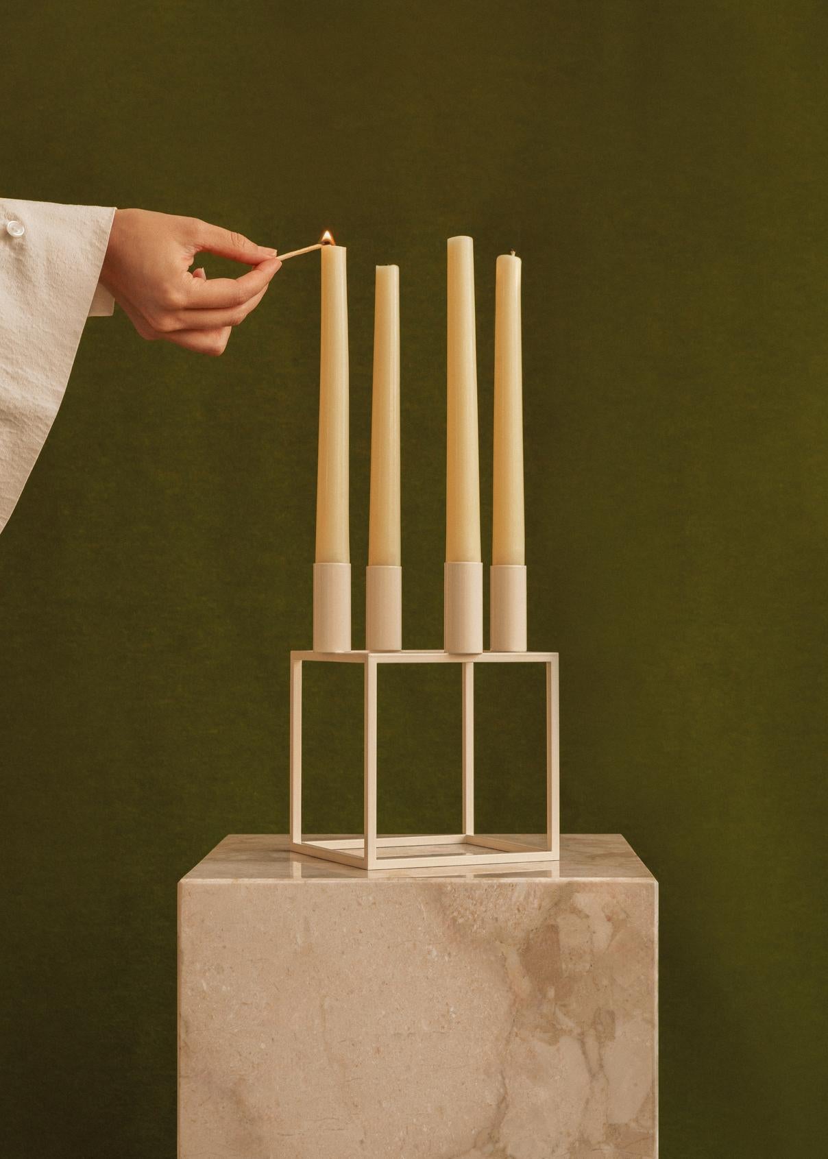 KUBUS Black Candle Holder