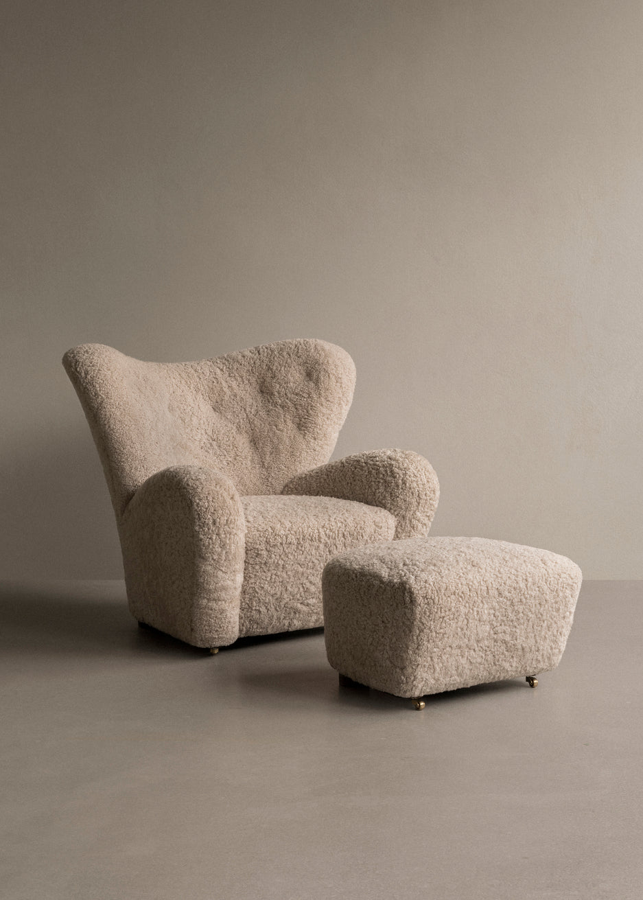 Ottomane DER MÜDE MANN owcza skóra