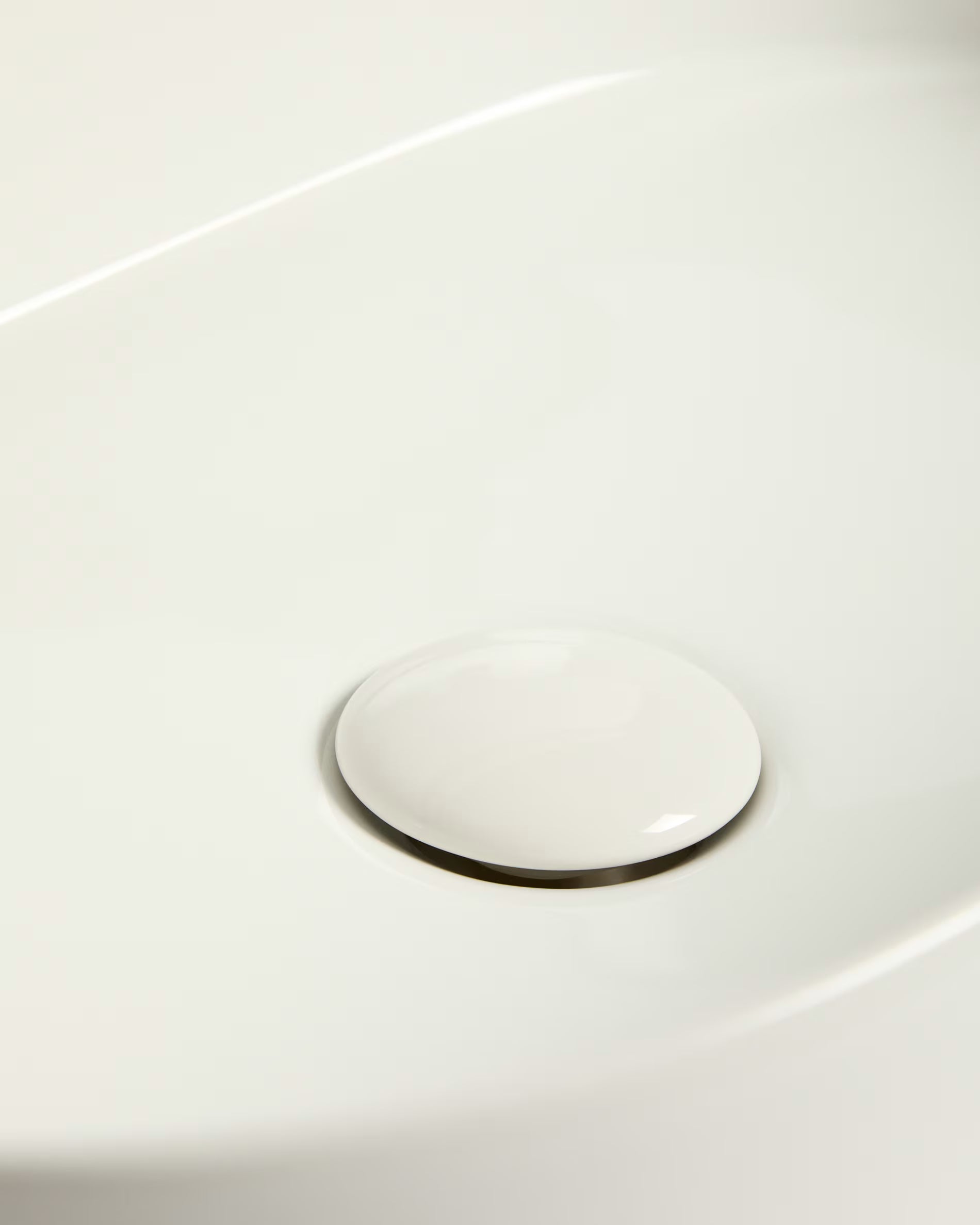 Oval countertop sink OVARA white ceramic