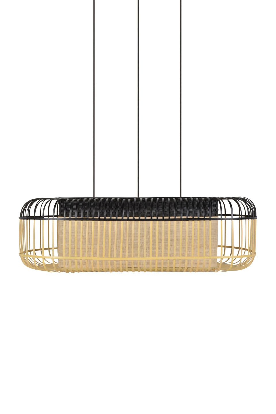Black oval hanging lamp