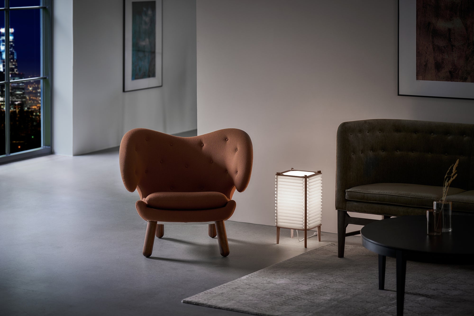 Table Lamp MODEL 303 BEE HIVE white