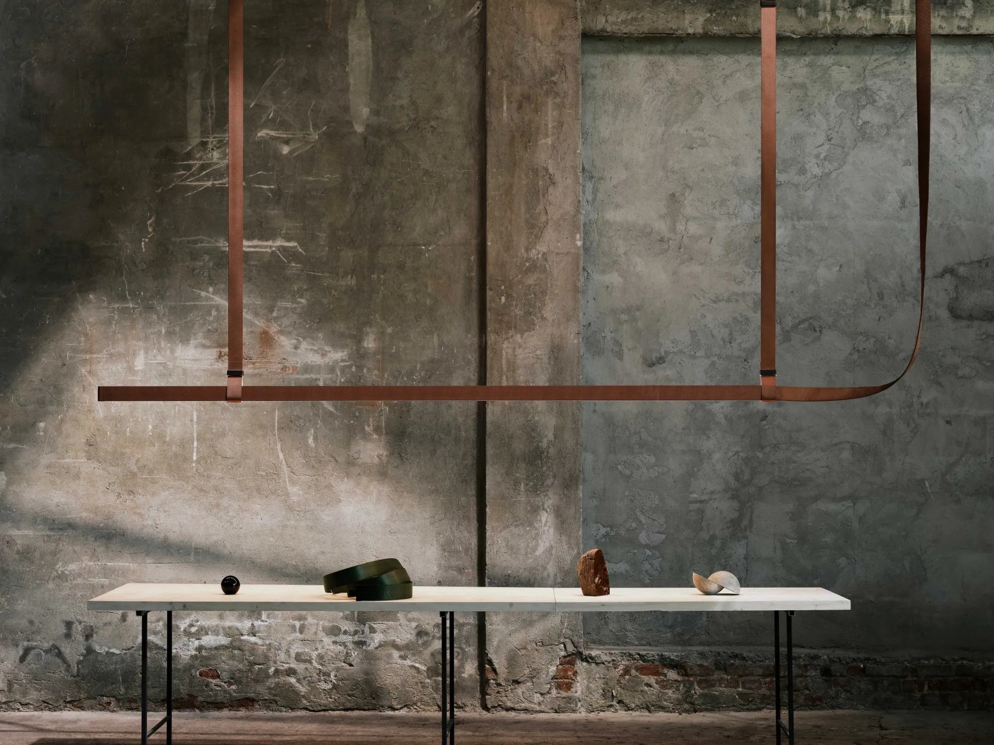 Pendelleuchte BELT kupferbraun