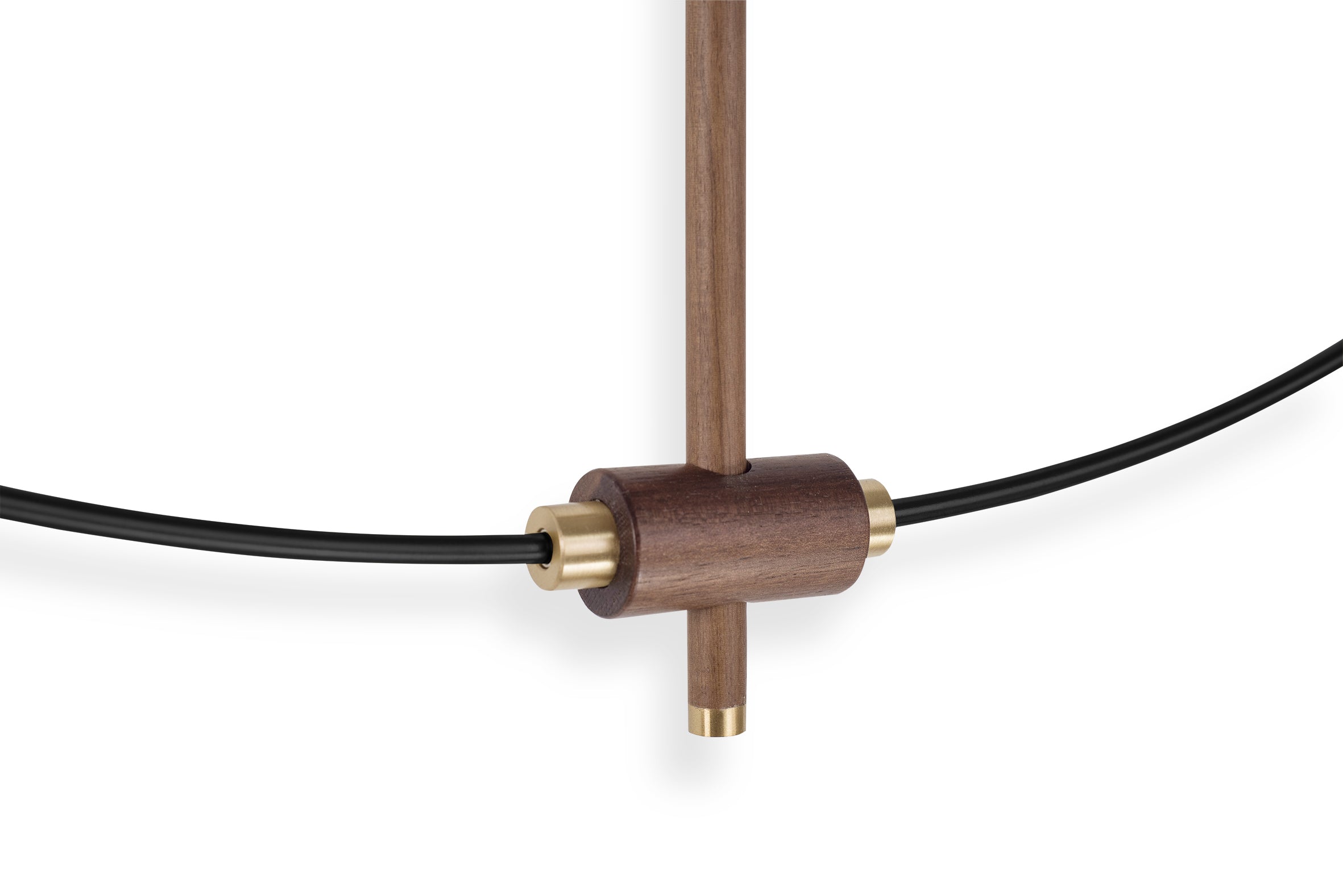 BILBAO PREMIUM wall clock walnut wood with black