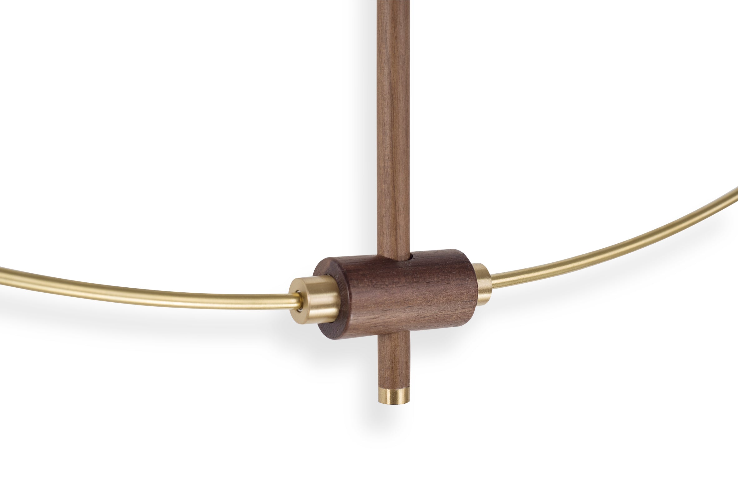 BILBAO PREMIUM wall clock walnut wood with brass