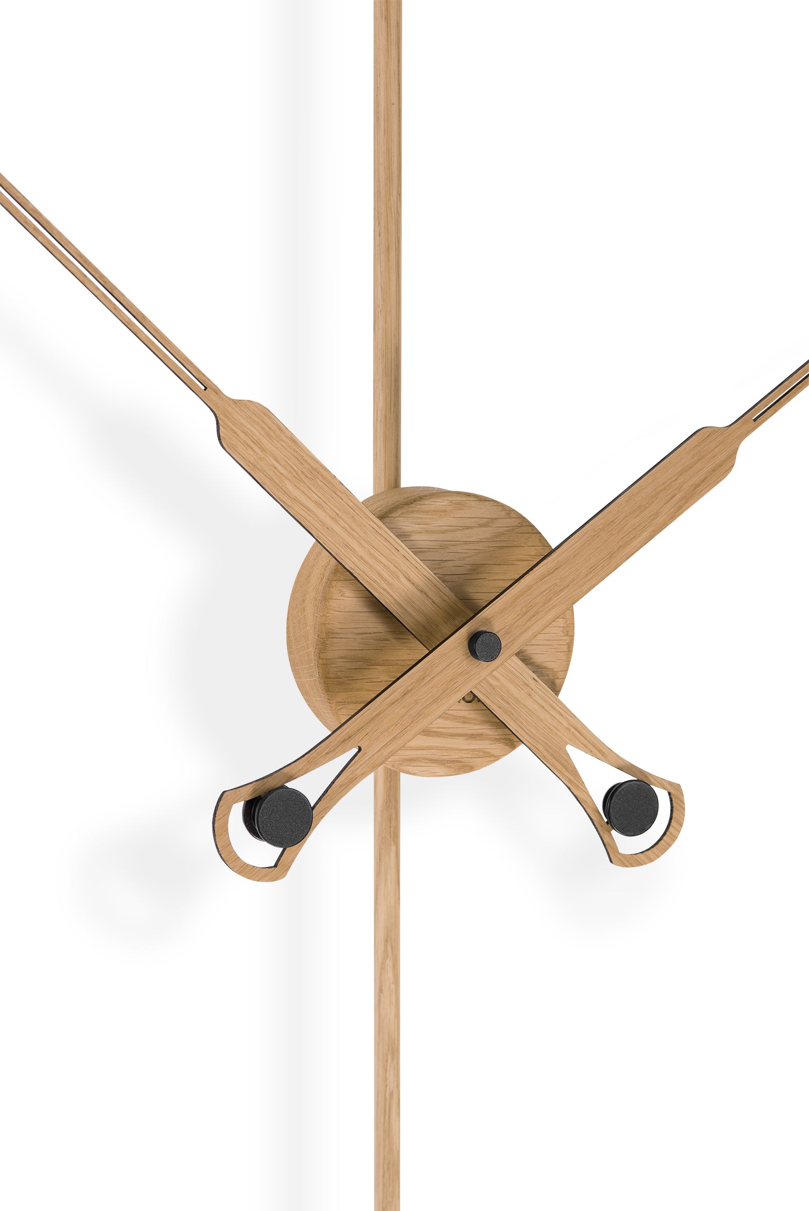 BILBAO PREMIUM wall clock in oak wood with black