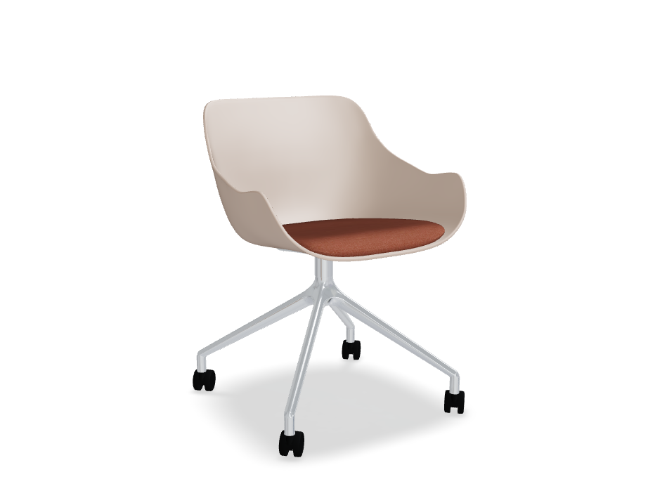 Swivel chair Baltic remix polished aluminum