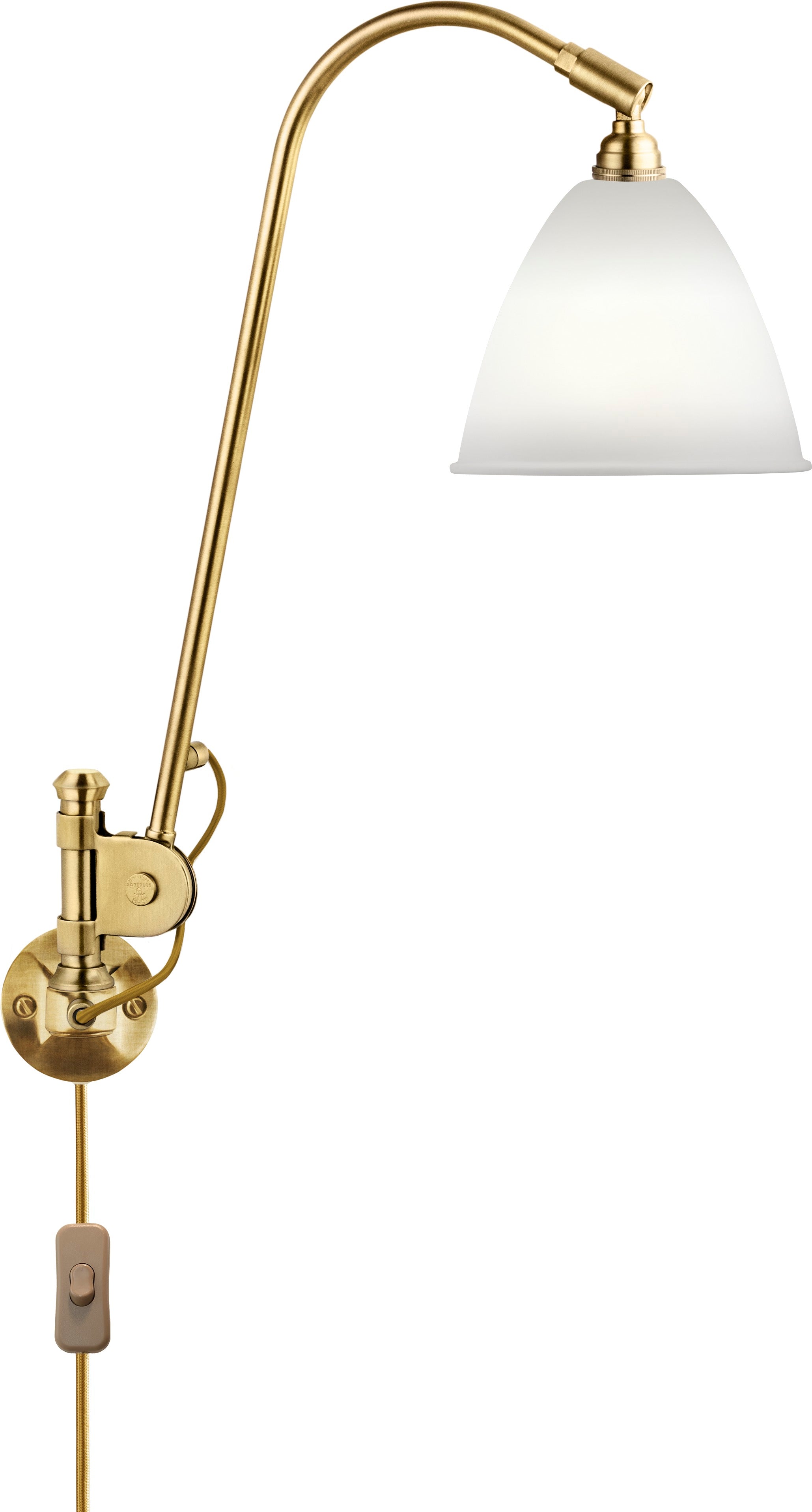 BESTLITE BL5 Wall Lamp in Brass with Porcelain Shade