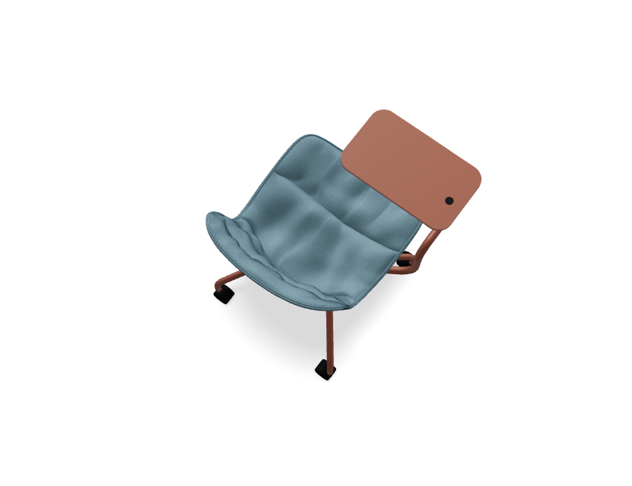 Schwenkstuhl Baltic 2 weiche Duo -Metallbasis mit Rädern für eine harte Oberfläche