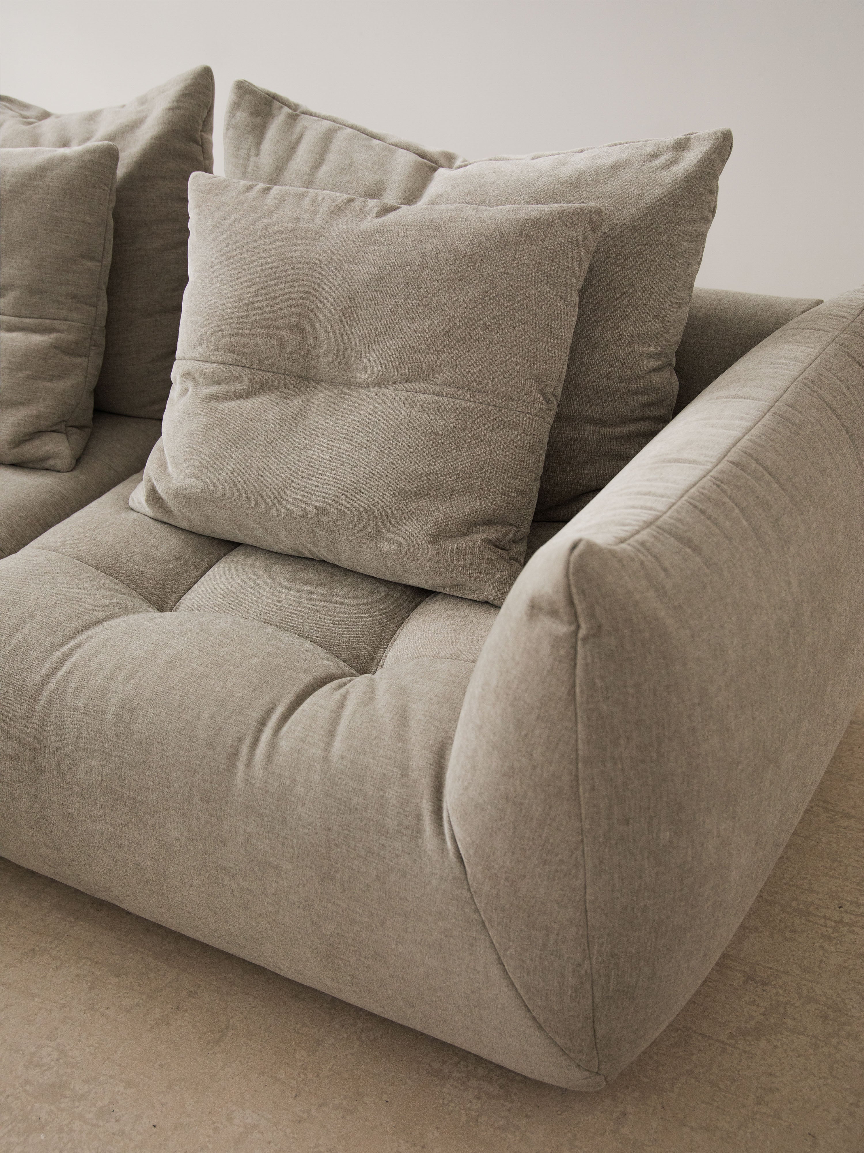 BLOOM modular sofa - right-side element green chenille