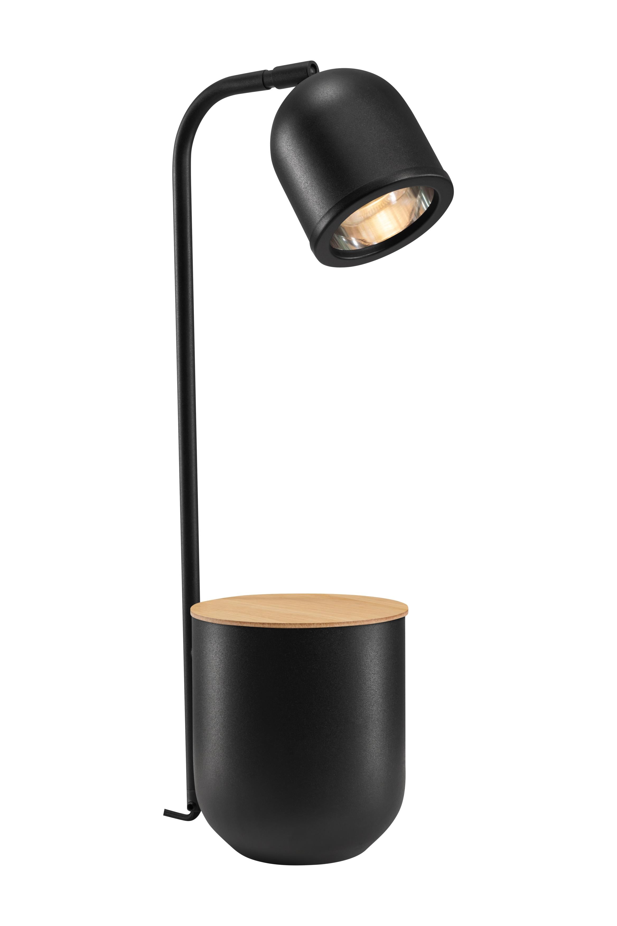 Schreibtischlampe BOTANICA WOOD schwarz