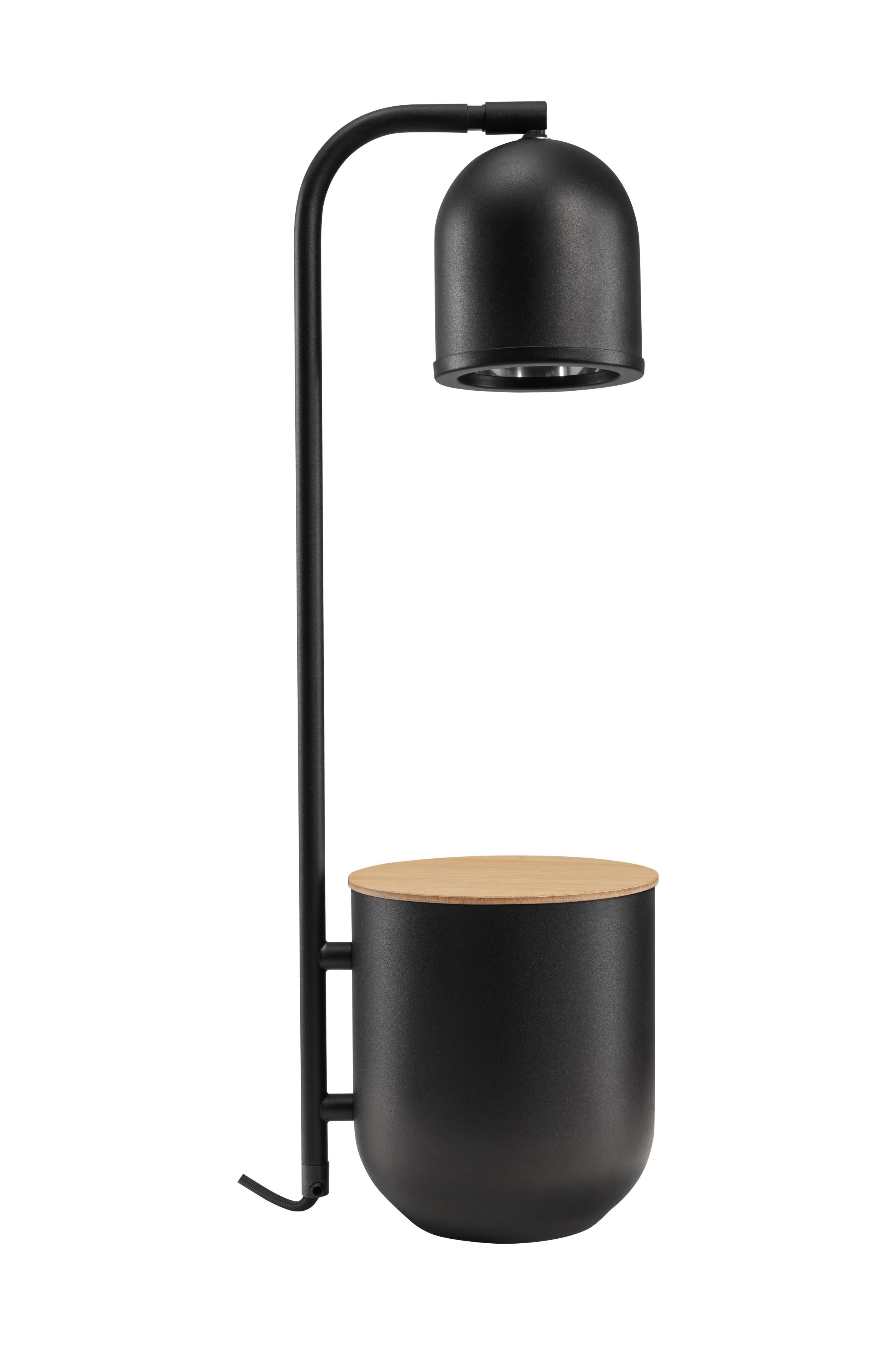 Schreibtischlampe BOTANICA WOOD schwarz