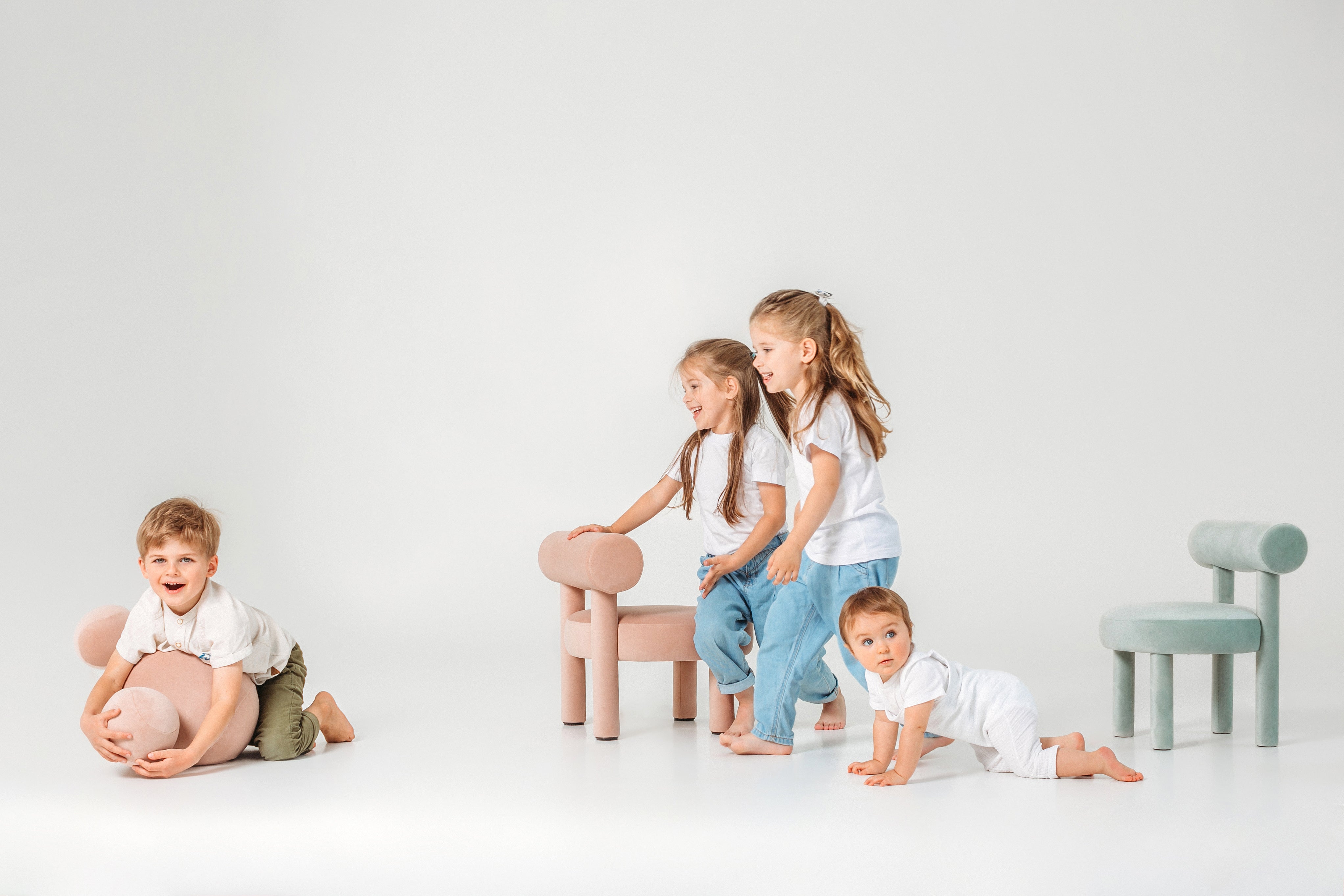 Upholstered Children's Pouf BABY SPHERIC