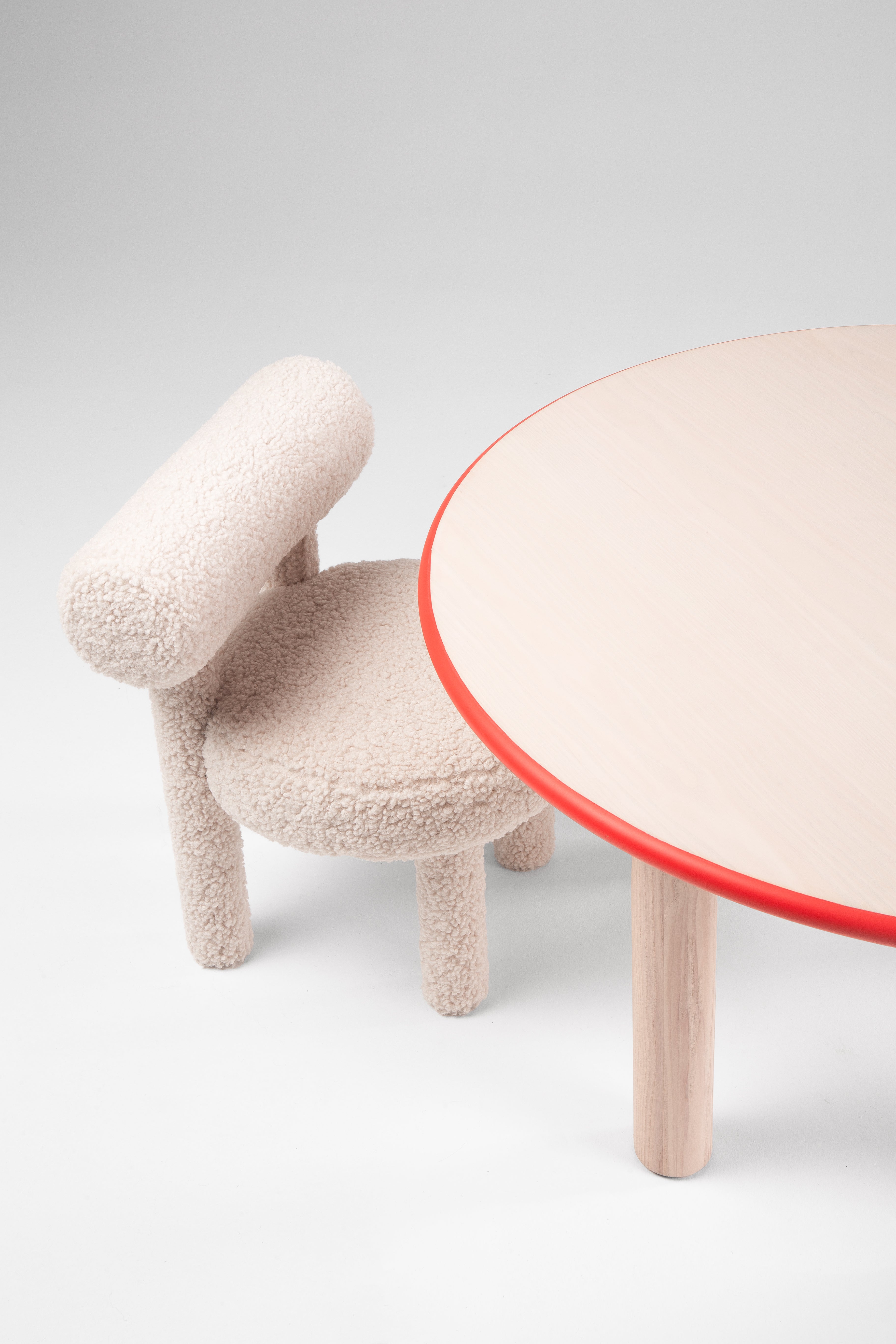 Round Children's Table BABY PAUL Natural Ash Wood