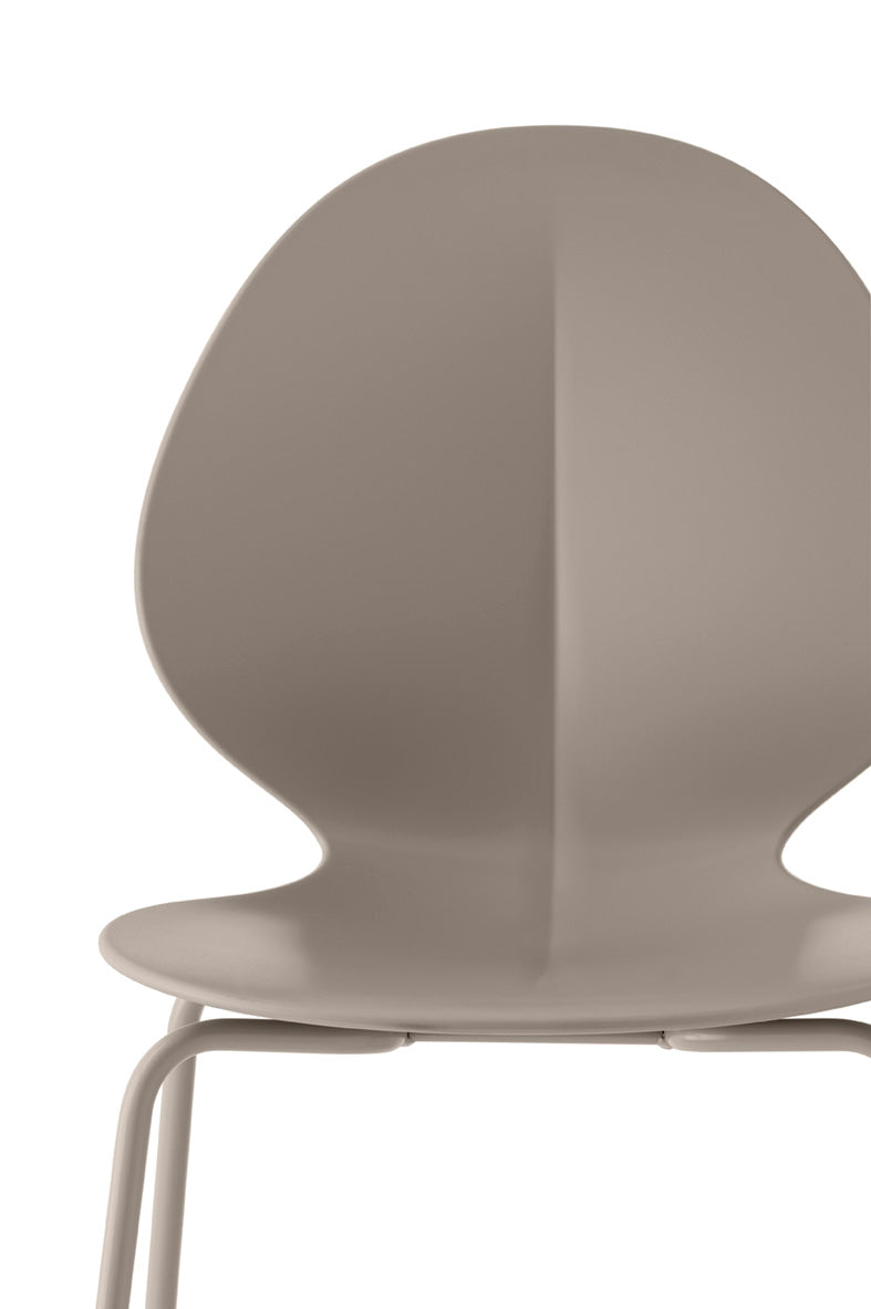 BASIL chair taupe seat with taupe metal base