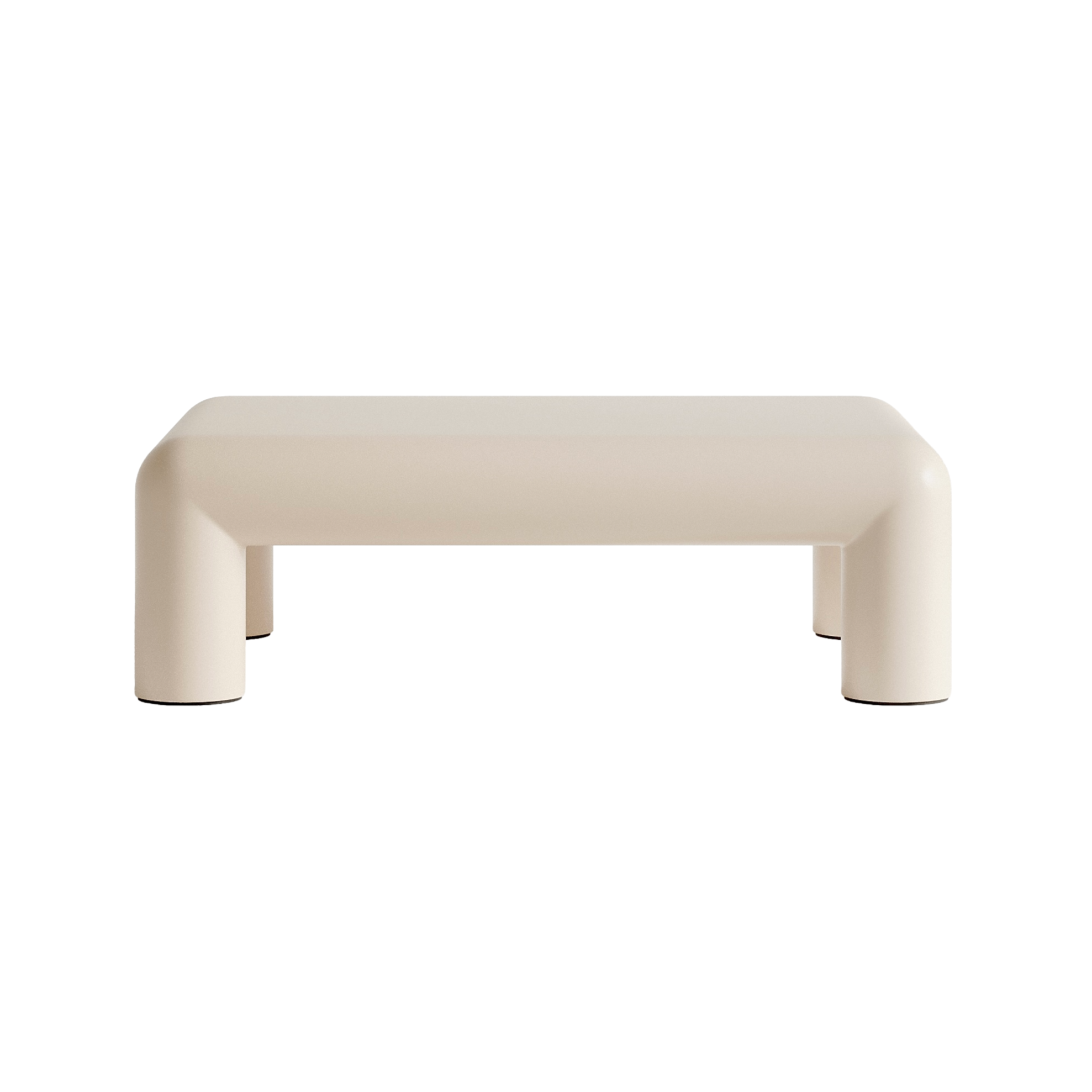 Rechteckiger Couchtisch CUBIO hellbeige