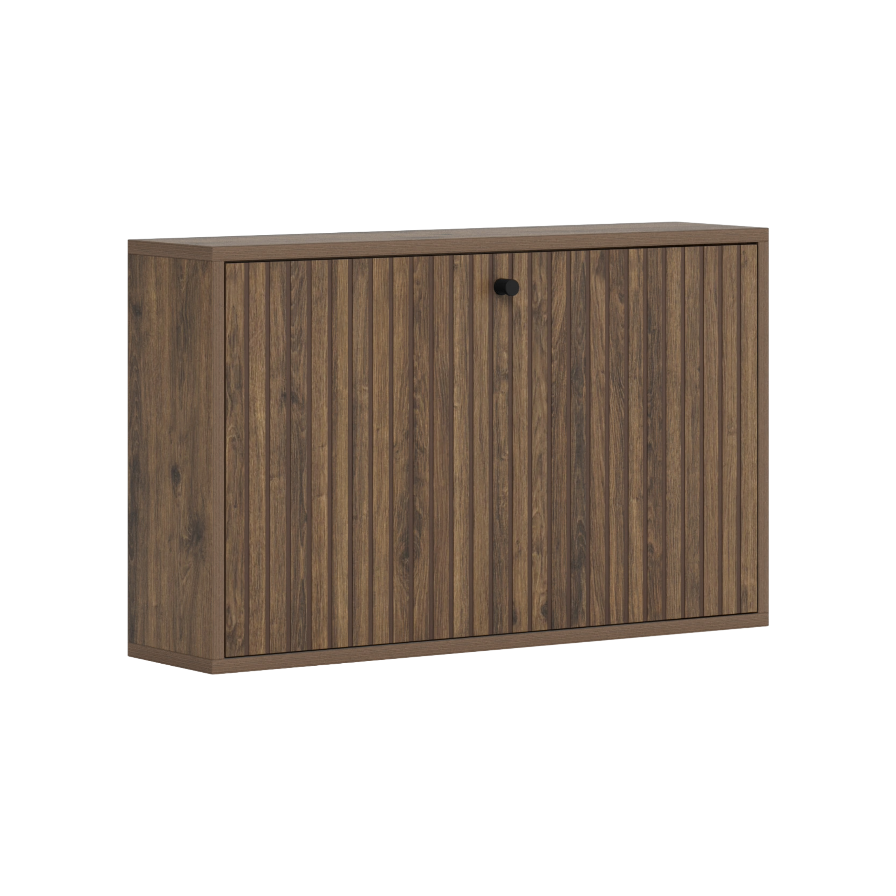 Albanys Schuhschrank dunkle Melaamin -Eiche