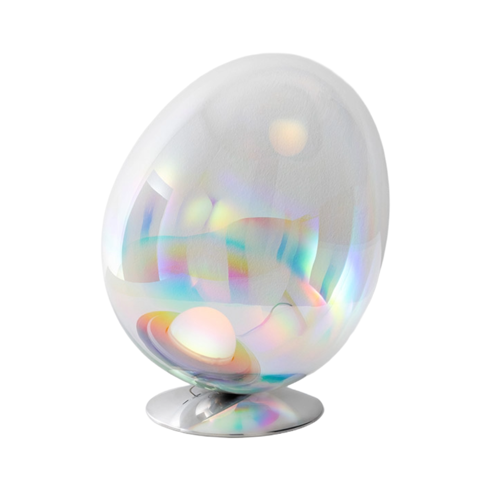 Tischlampe STELLAR NEBULA opalisierendes Glas mundgeblasen