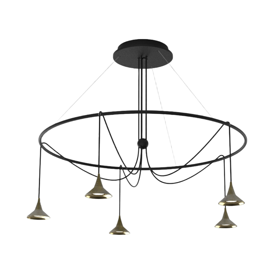 Chandelier UNTERLINDEN RING brass