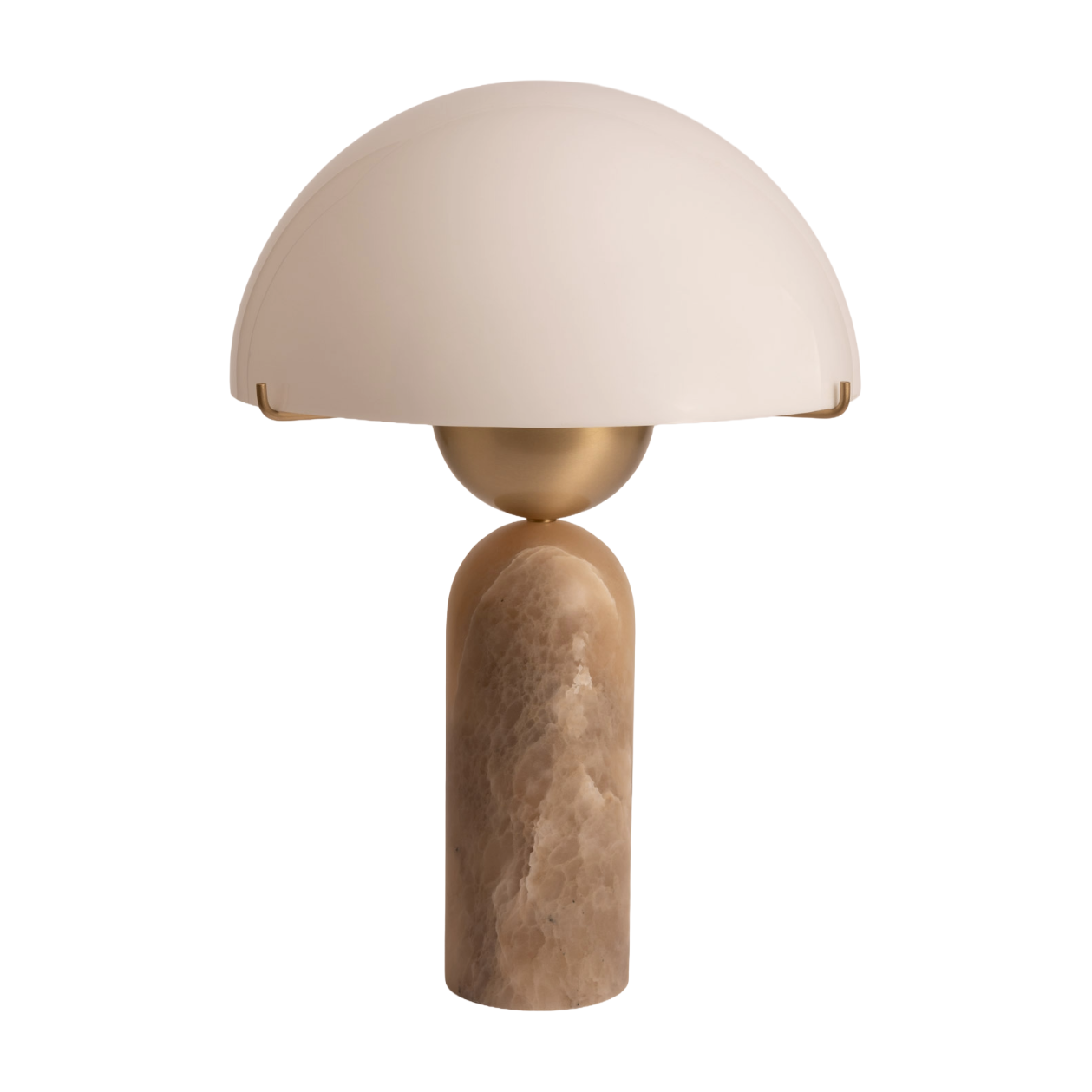 Tischlampe PEONO dunkelbeige Alabaster