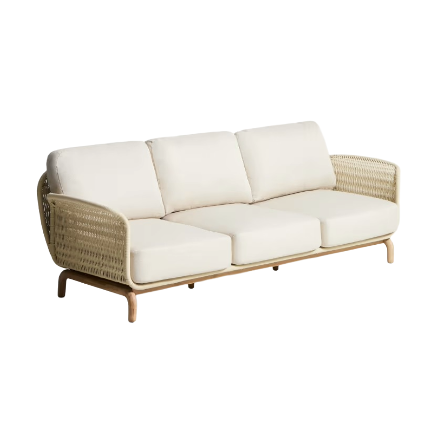 ALIPA Beige 3-Seater Garden Sofa