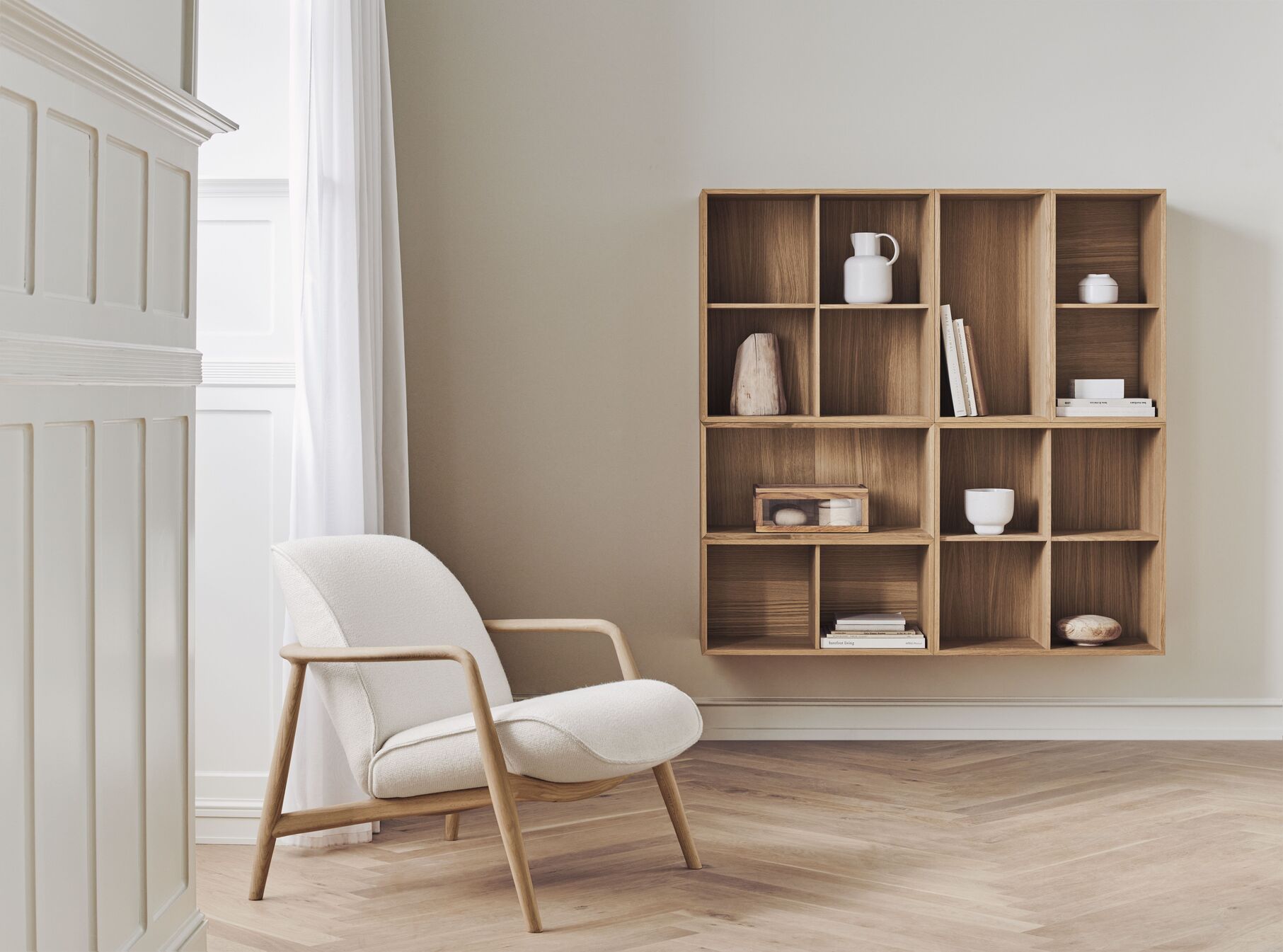 Gehäuseregal - Single Eiche -Furniermodul