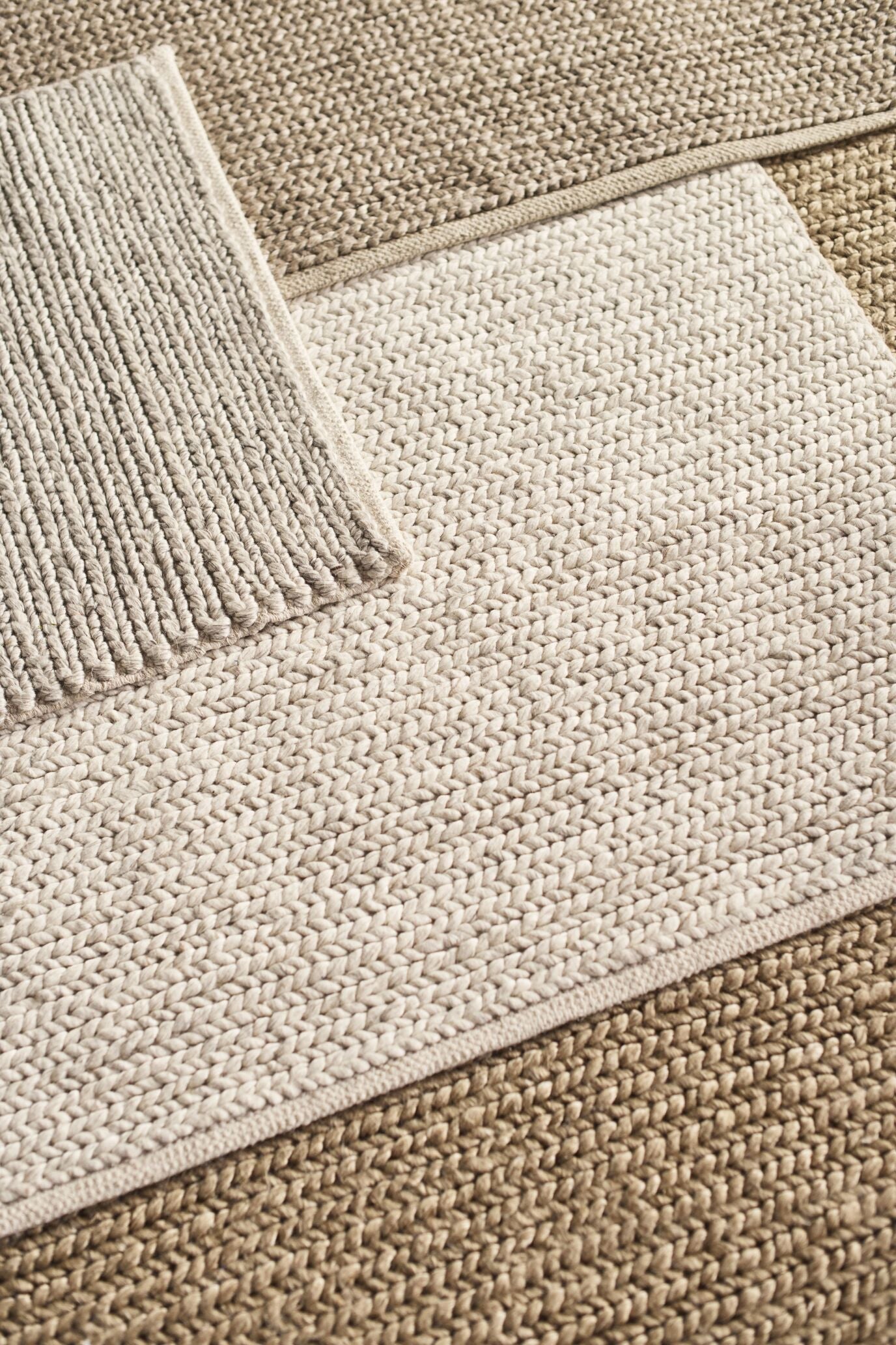 Geflecht beige Teppich
