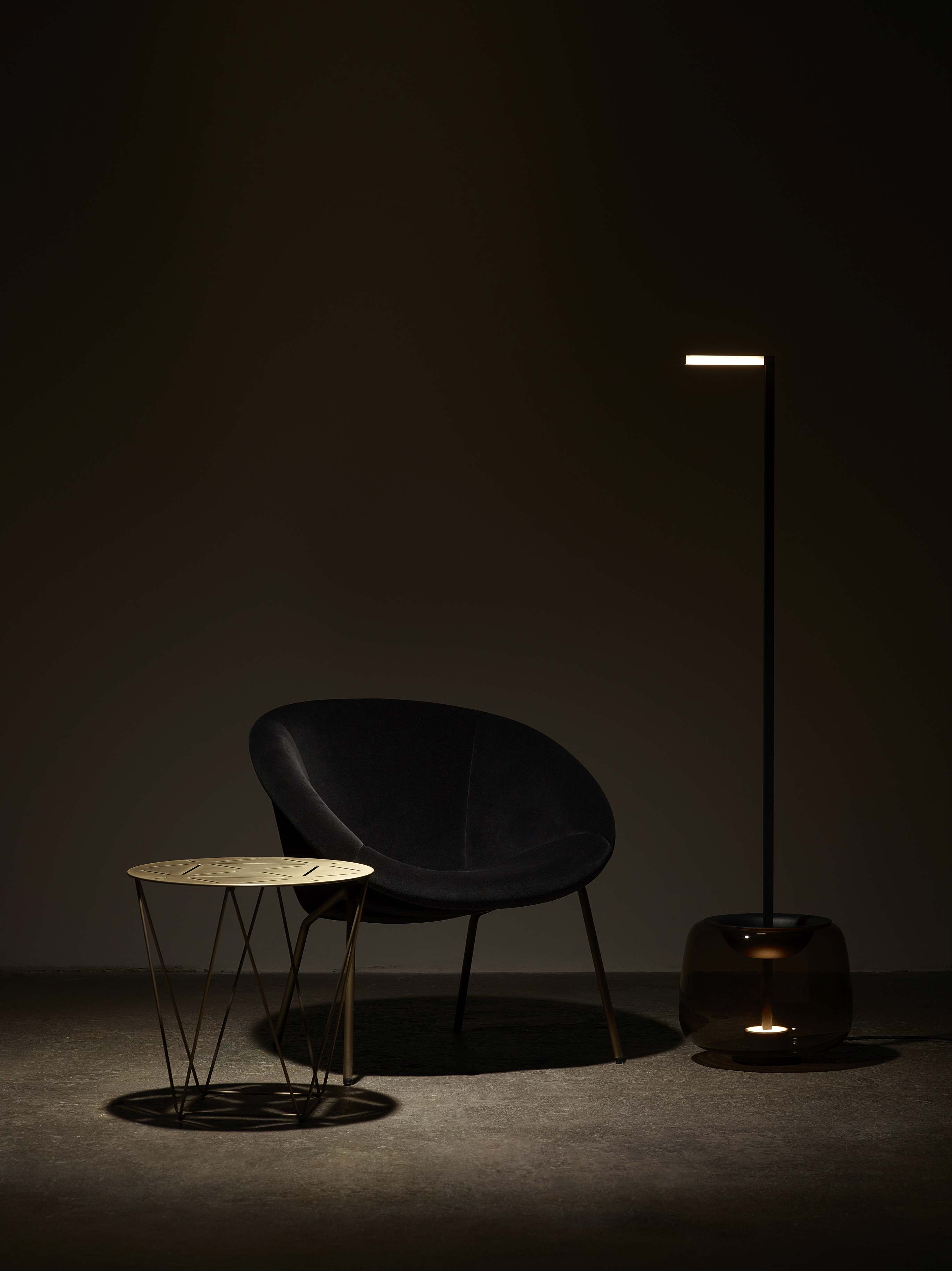 Doppel -Shiny -Glas -Stehlampe