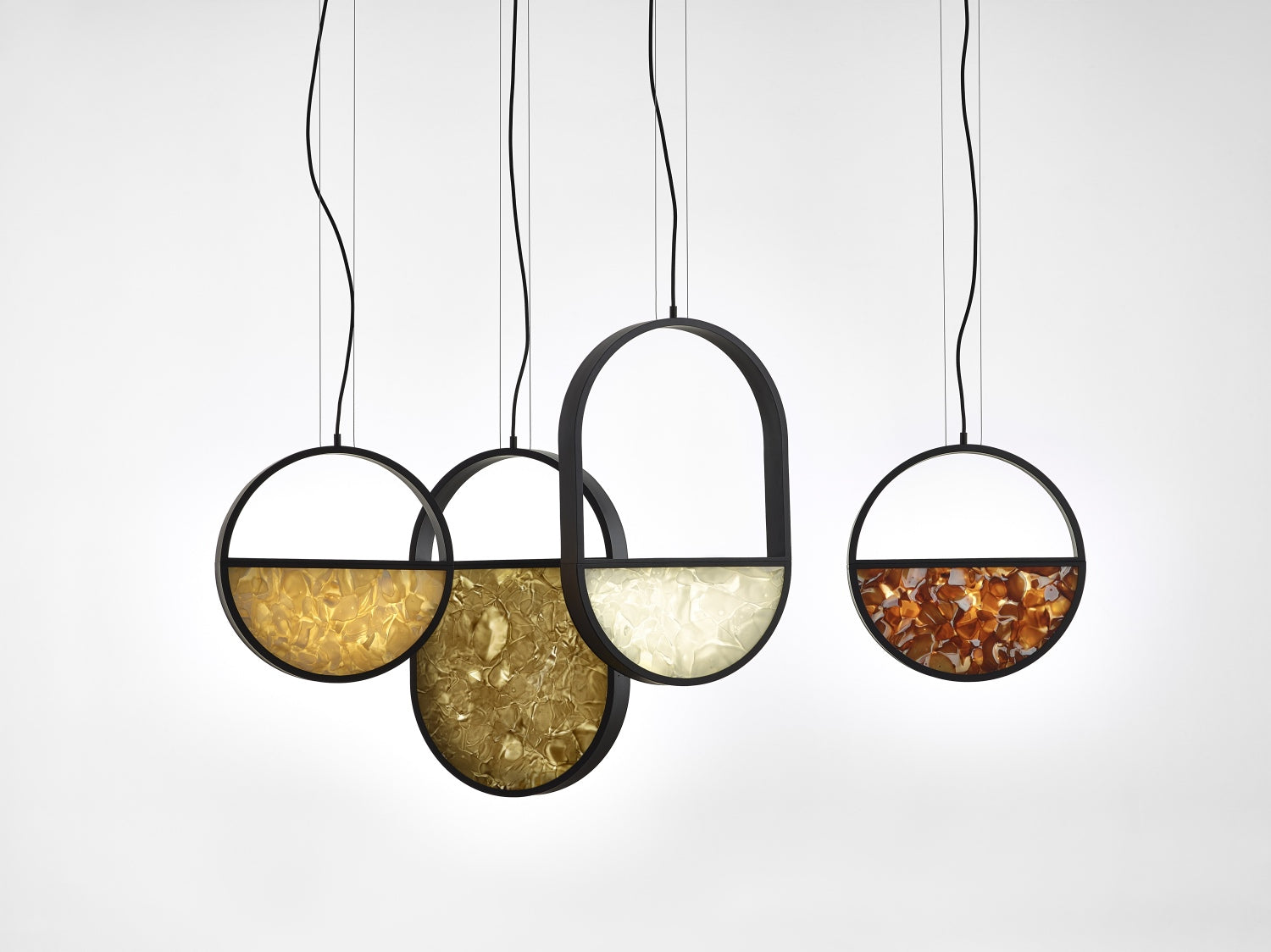 Lampa wisząca GEOMETRIC OVAL 2/3 szkło błyszczące Brokisglass