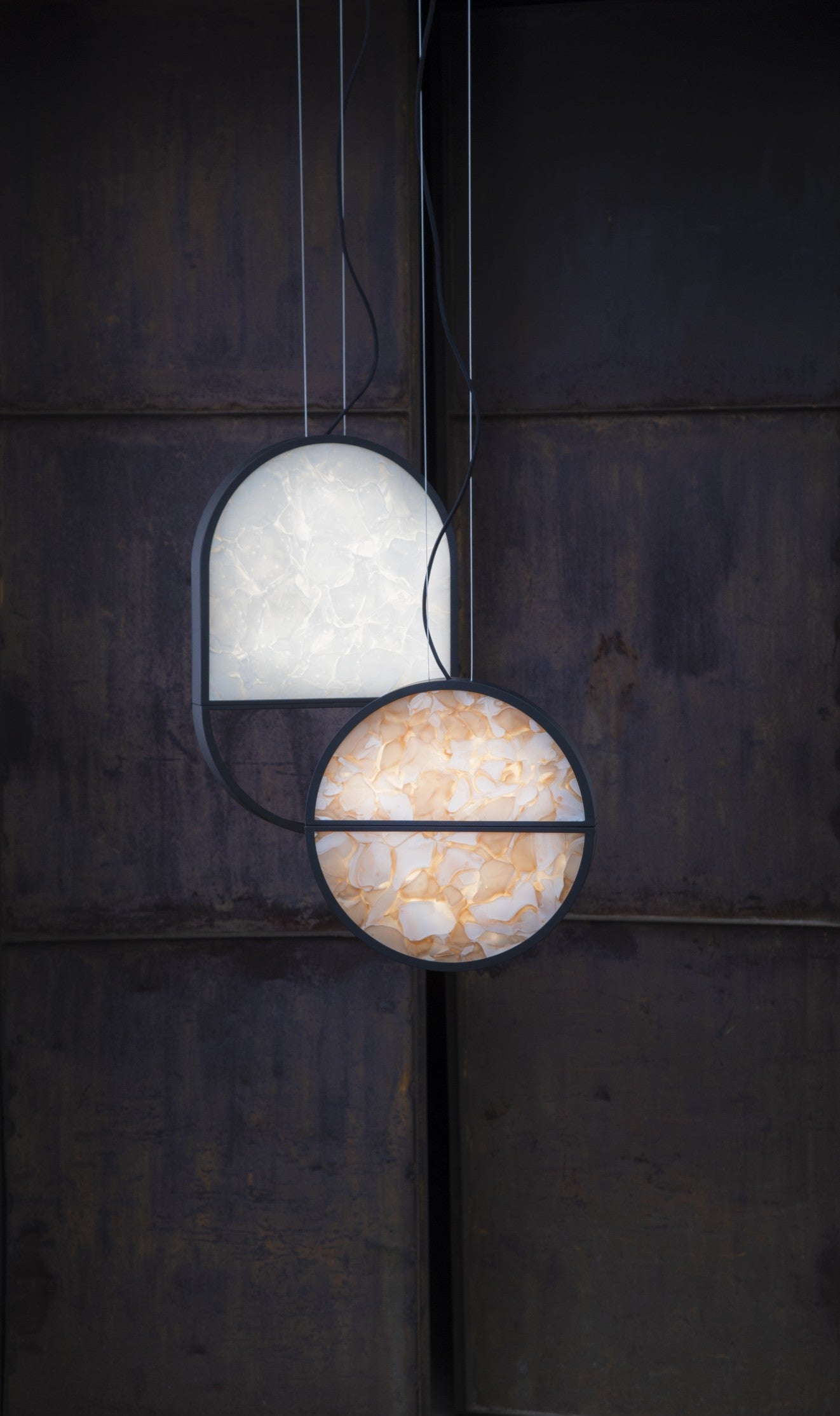 Hanging lamp geometric shiny glass brokisglass
