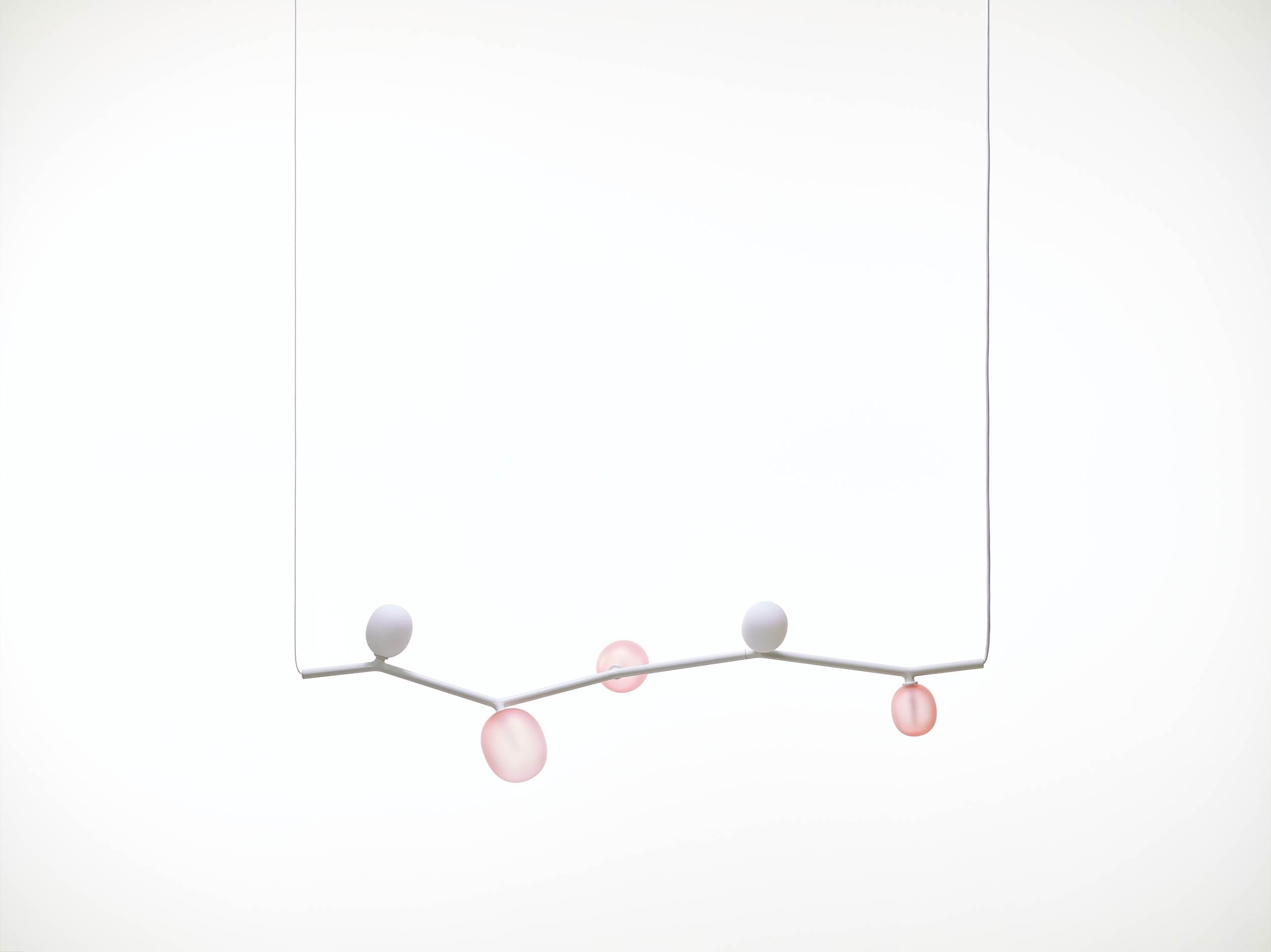 Efeu -Hanglampe - horizontales mattes Glas