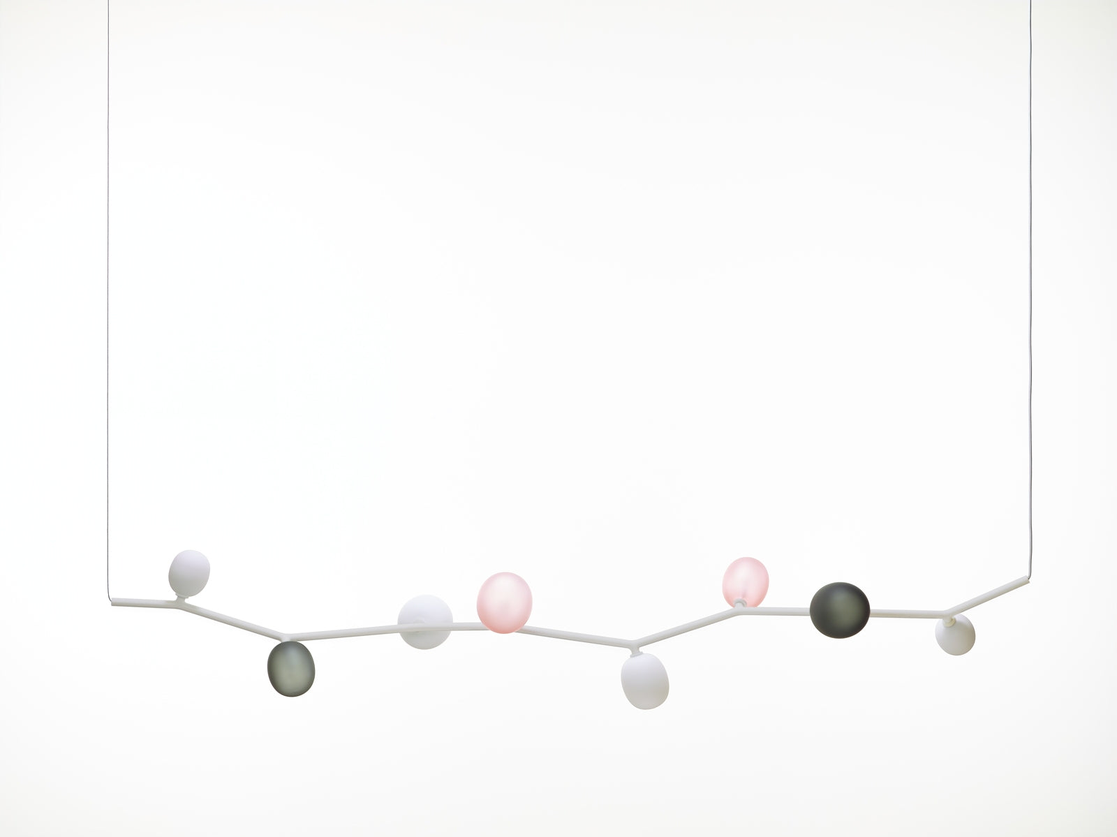 Efeu -Hanglampe - horizontales mattes Glas