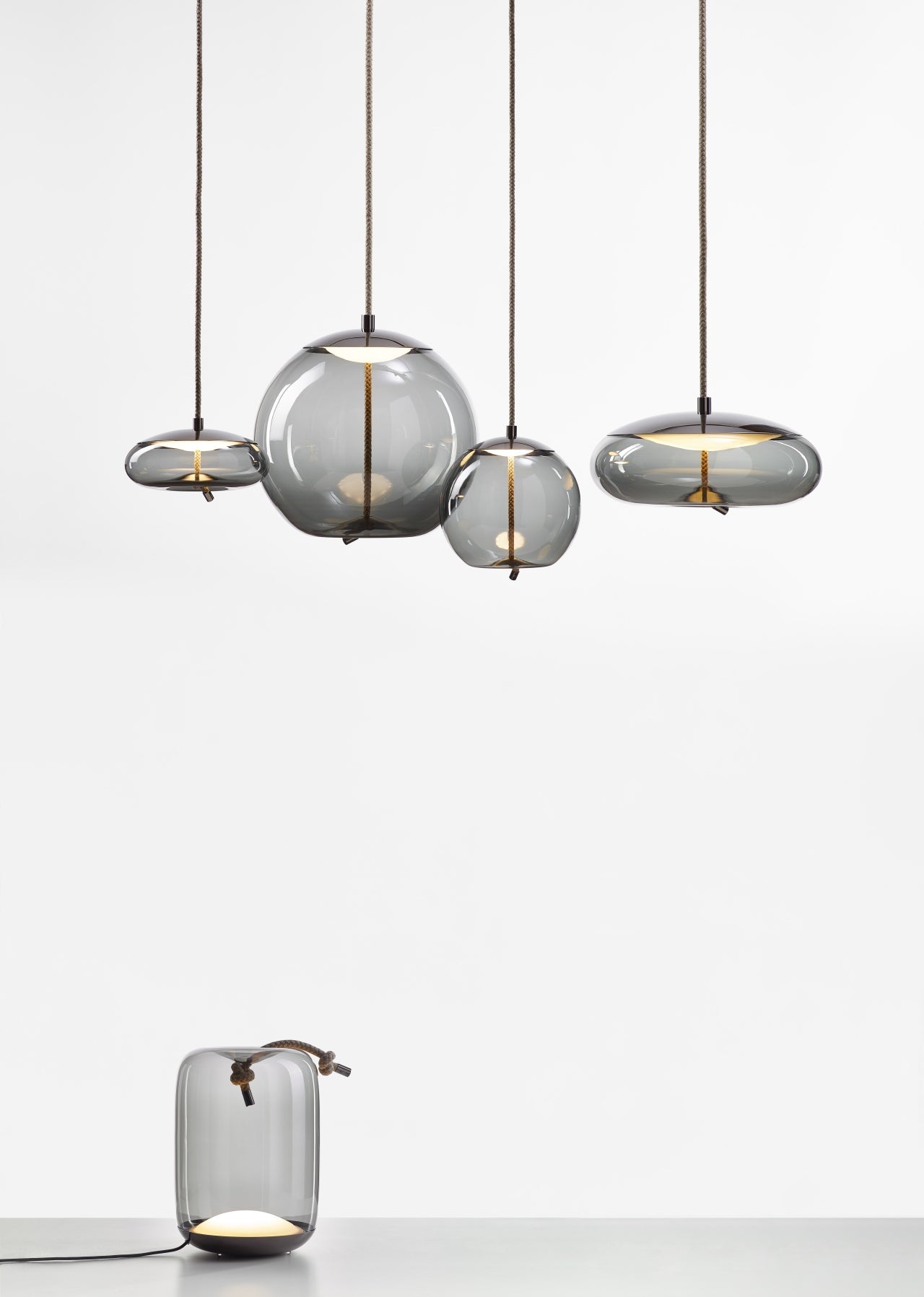 Knot table lamp - Cilindro glass