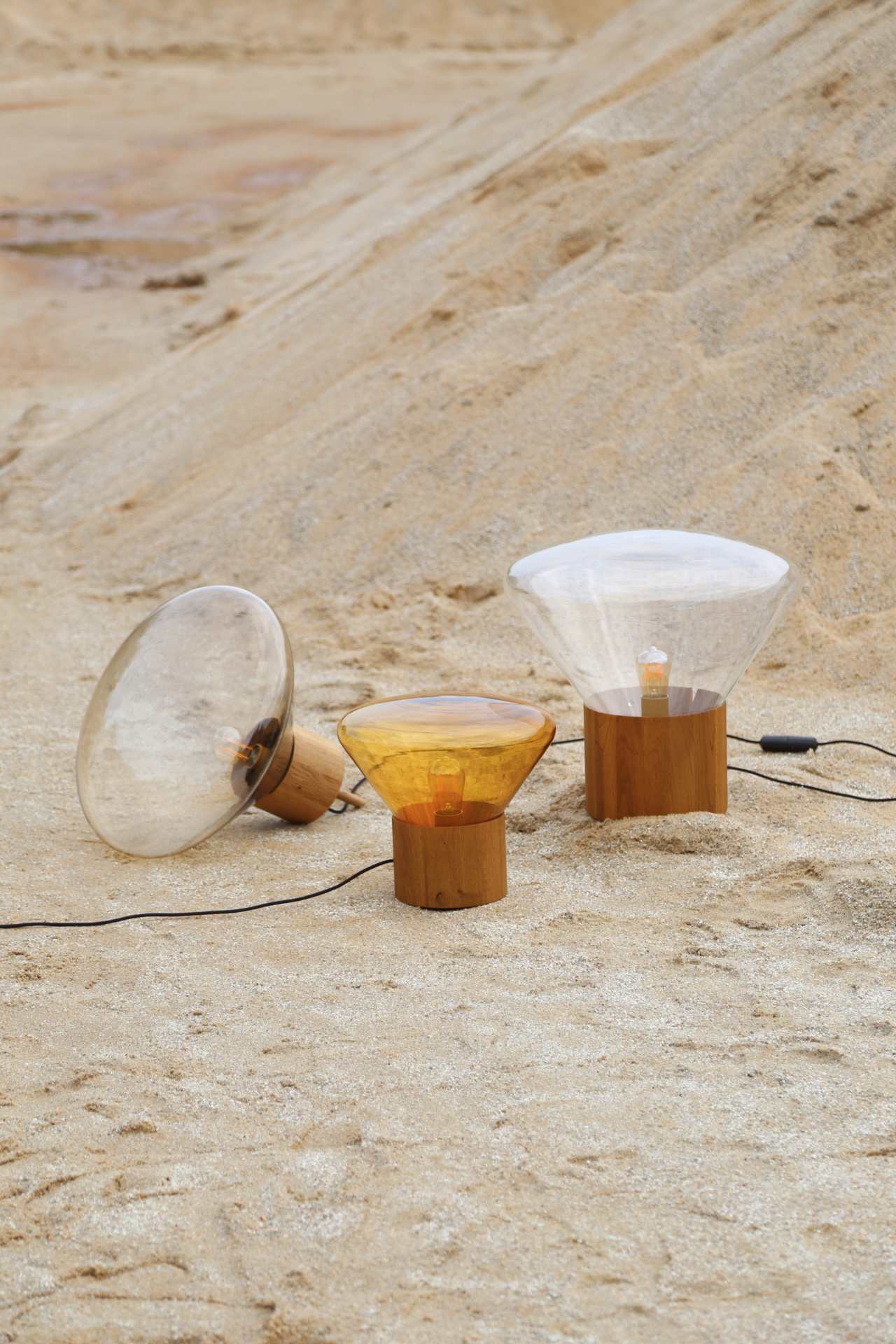 Lamp muffins inflatable glass