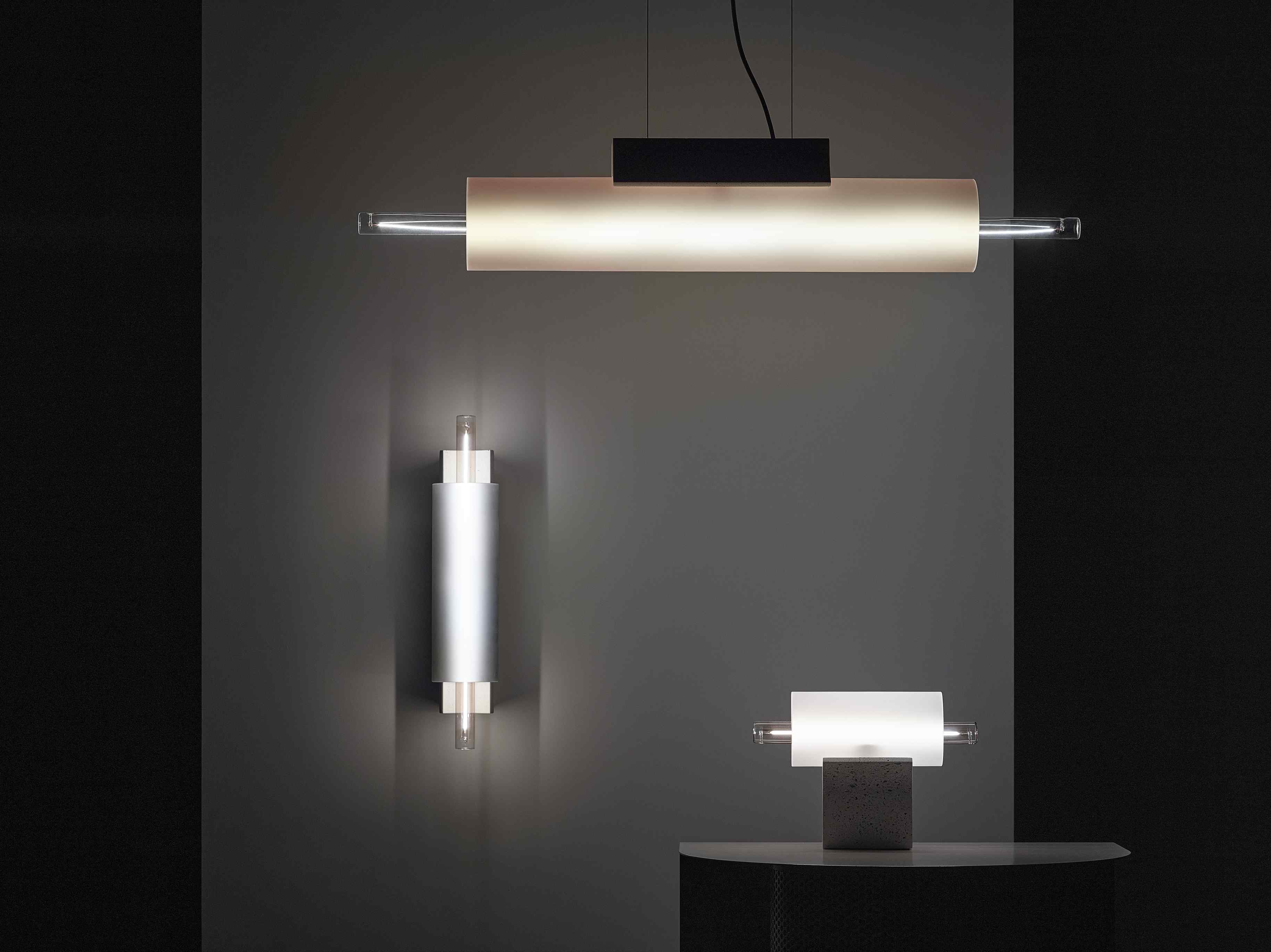 Overlay table lamp concrete