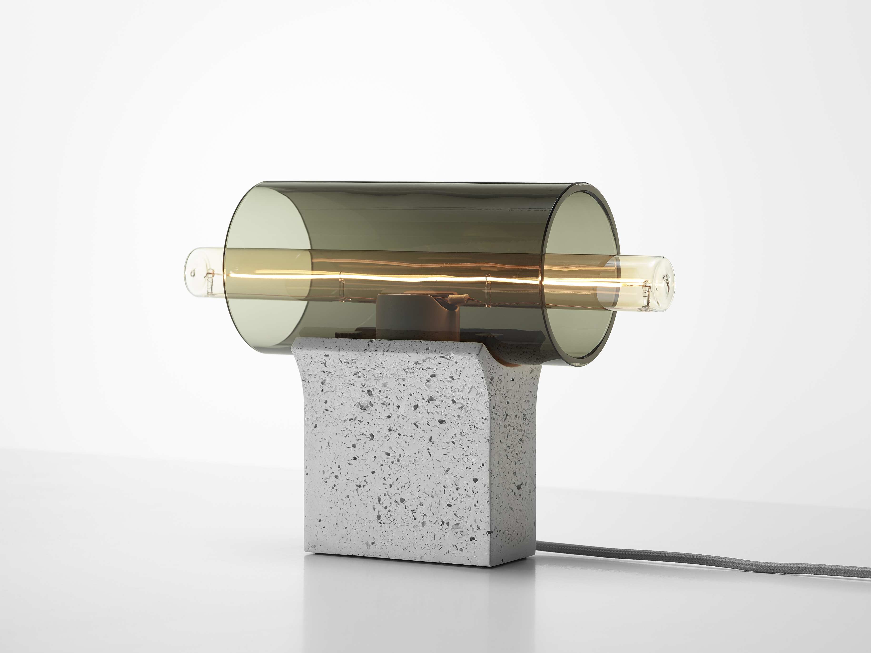 Overlay table lamp concrete