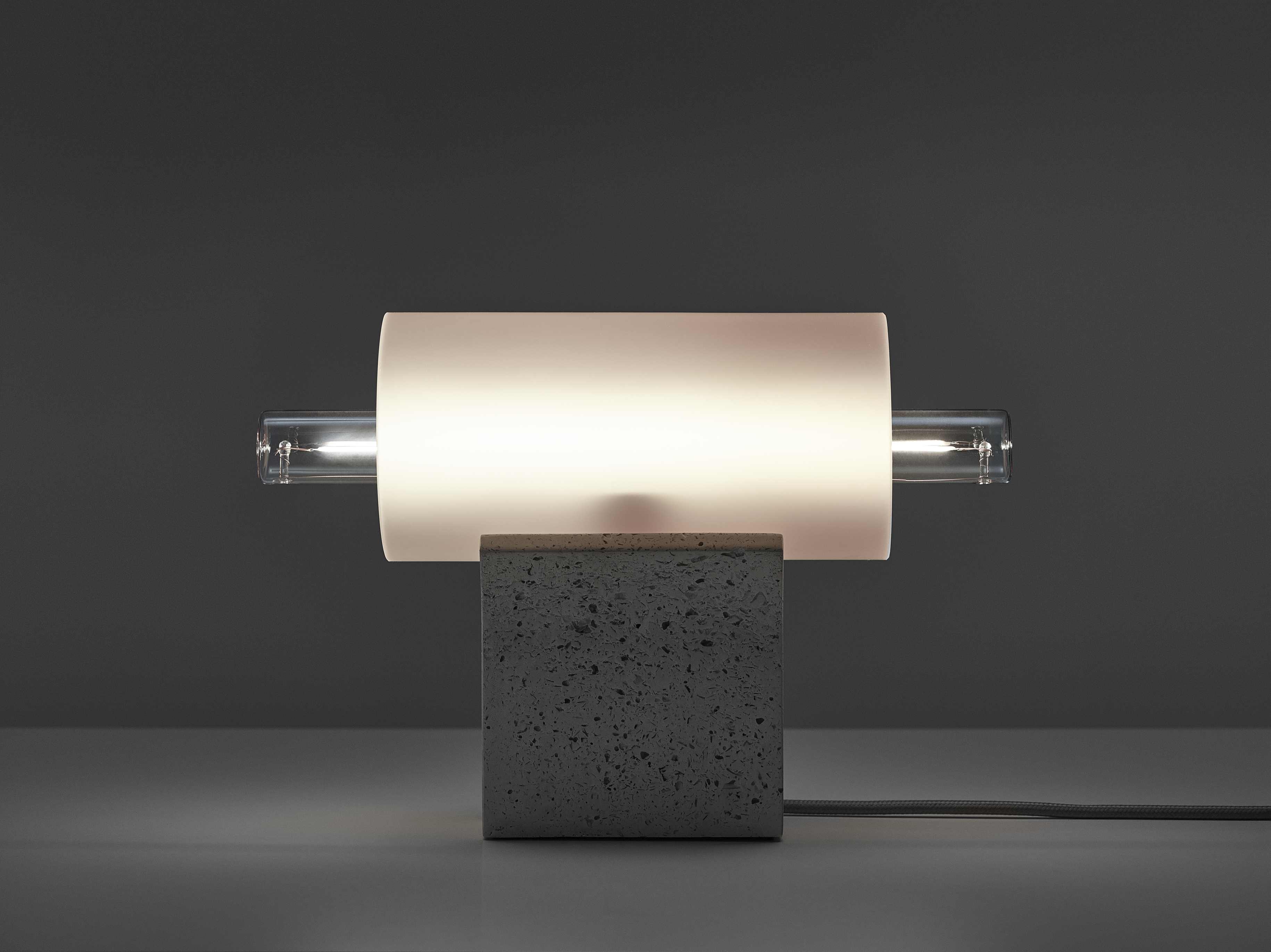 Overlay table lamp concrete