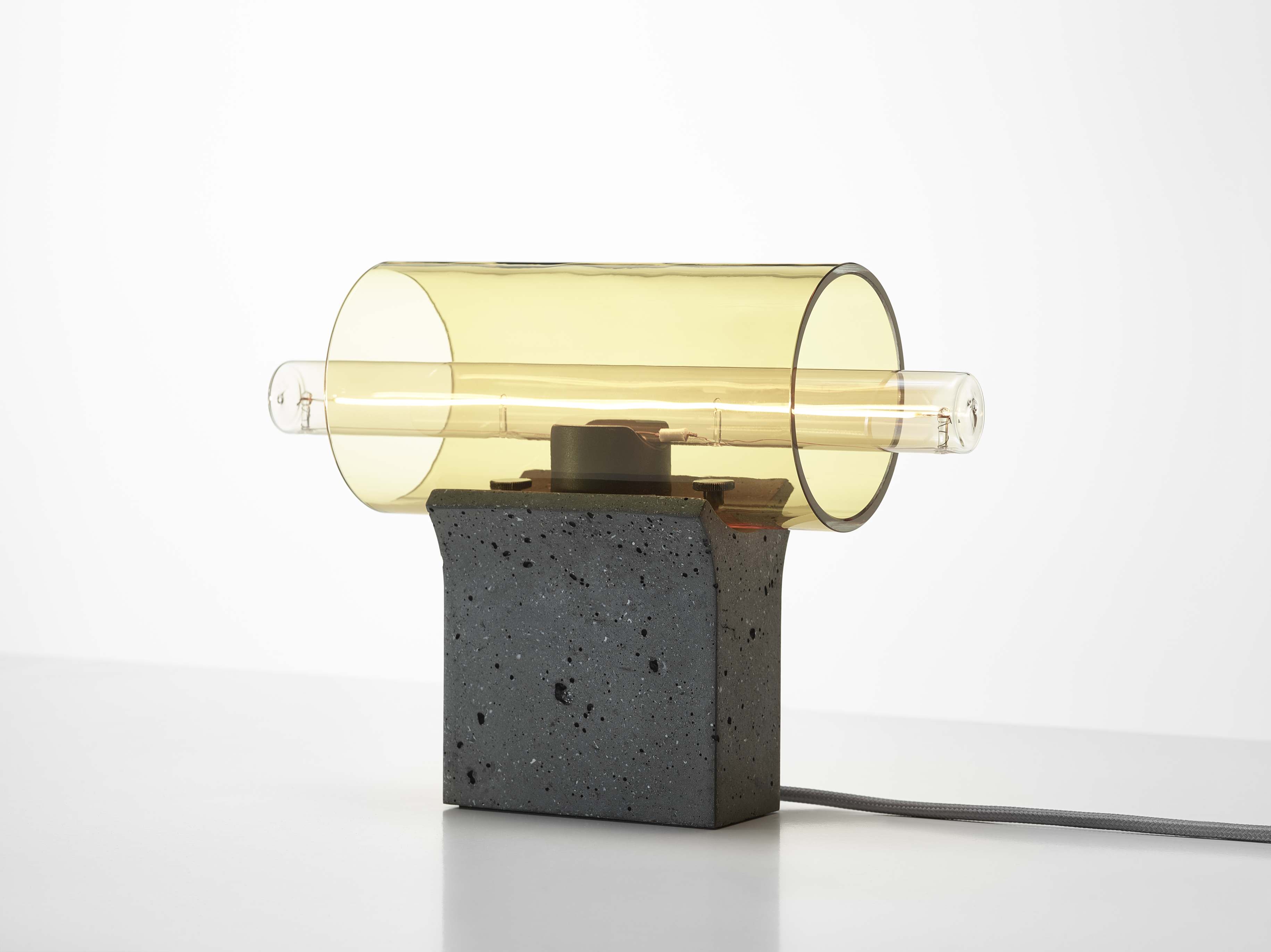 Overlay table lamp concrete