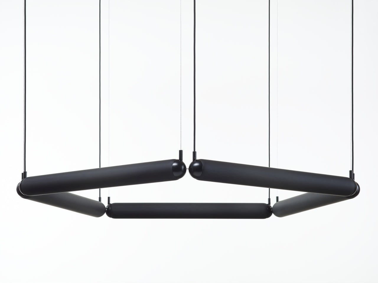 Puro Contour hanging lamp - Pentagon Matte glass