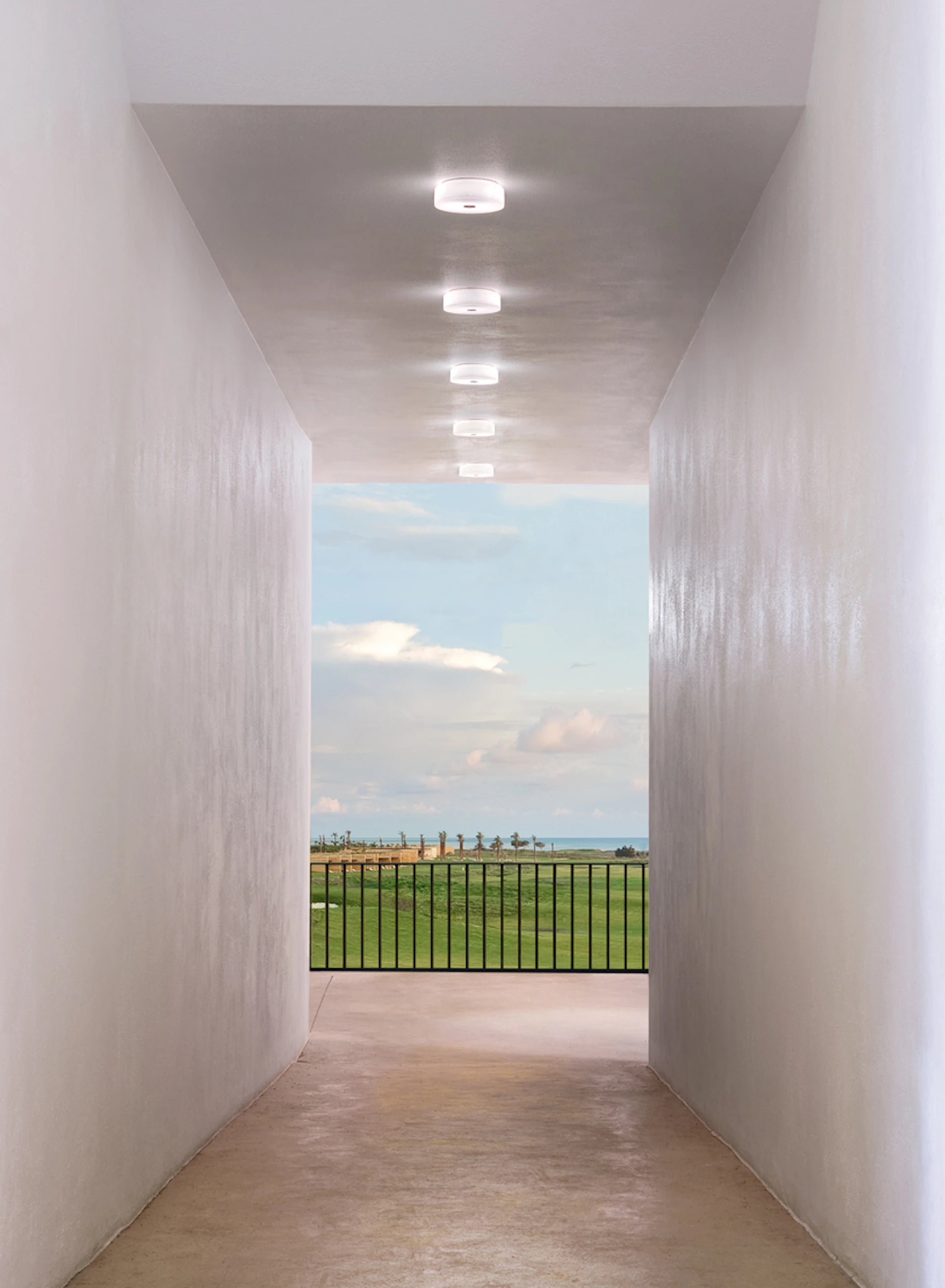 Ceiling BUTTON opal glass